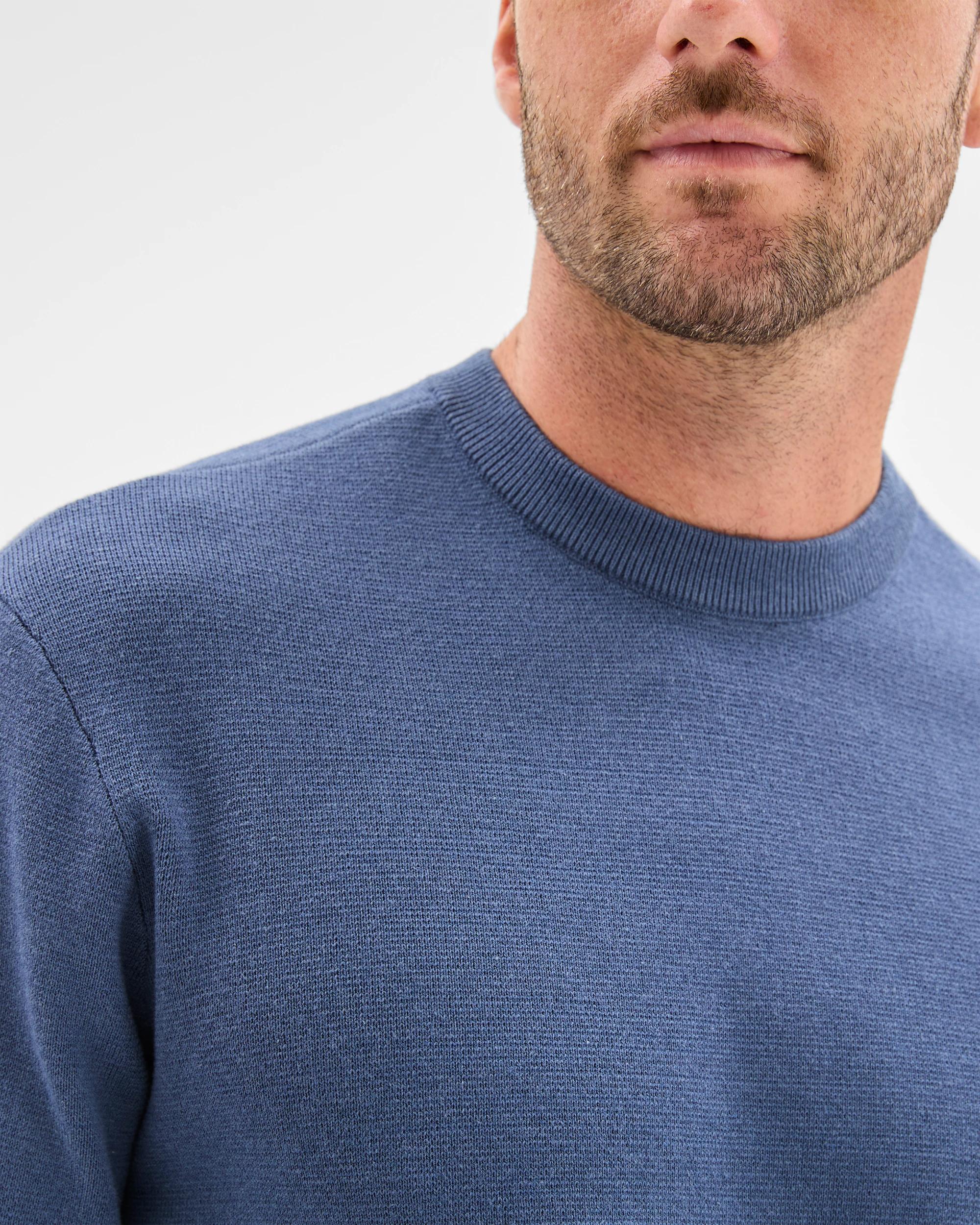 5 Preview Milano Knit Crew Neck Jumper TRUE BLUE, 5 of 5