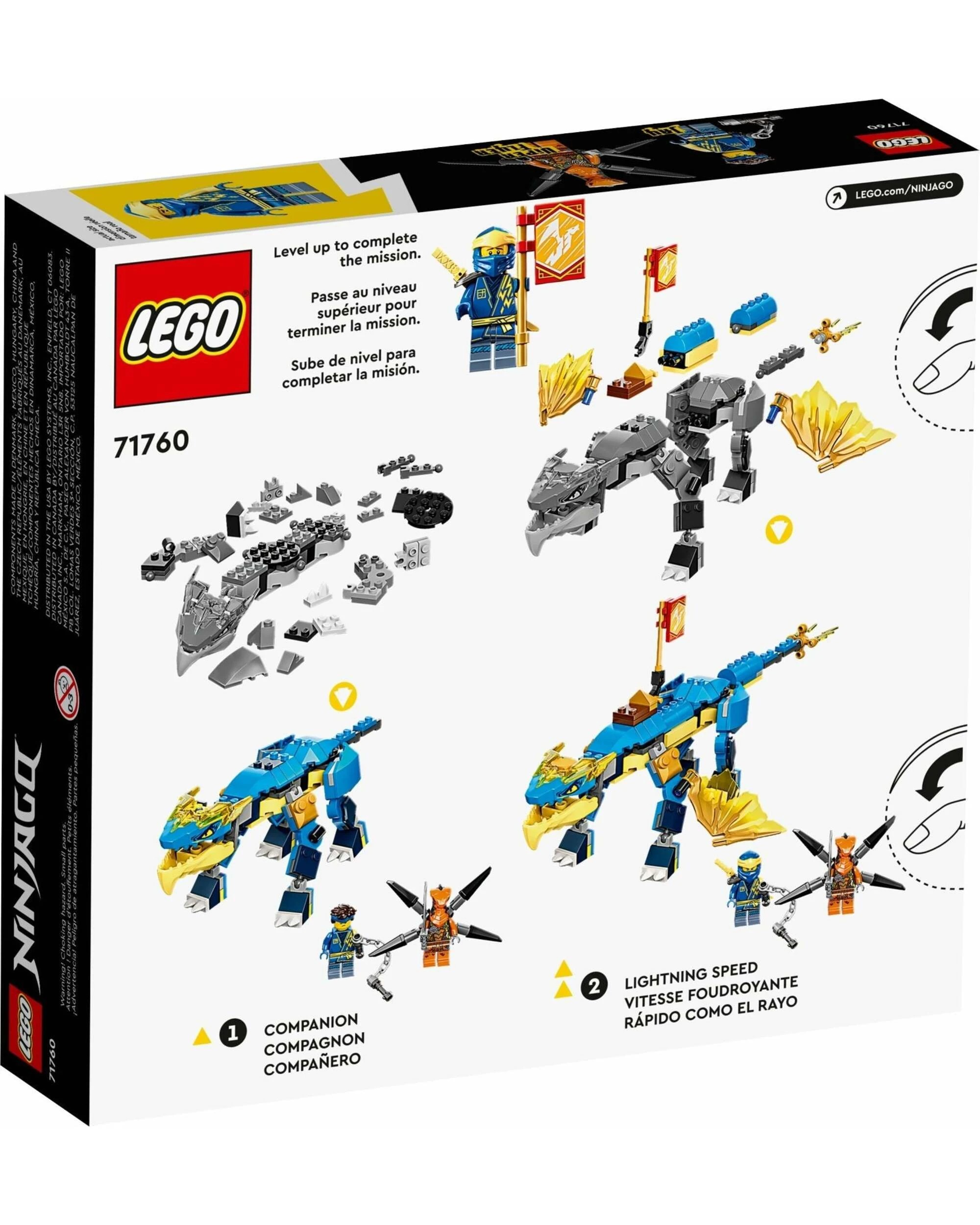 4 LEGO 71760 Jay's Thunder Dragon EVO Ninja Toy, 4 of 5
