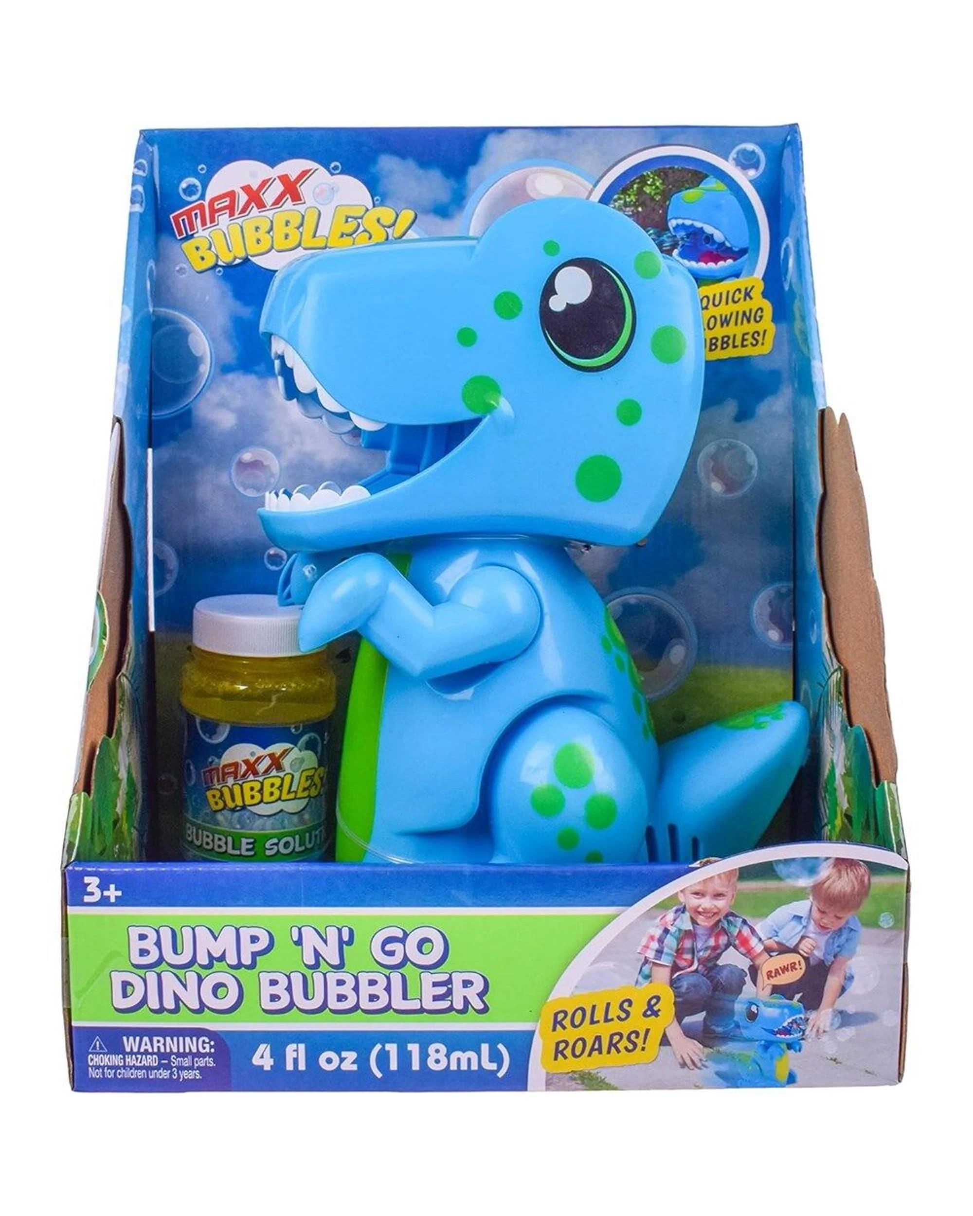 1 Maxx Bubbles Bump 'N Go Dino Bubbler Toy, 1 of 7