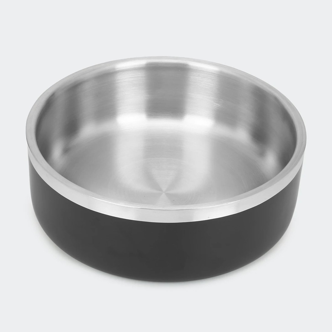 2 Pet Bowl Metal Double Wall - Black, 2 of 6