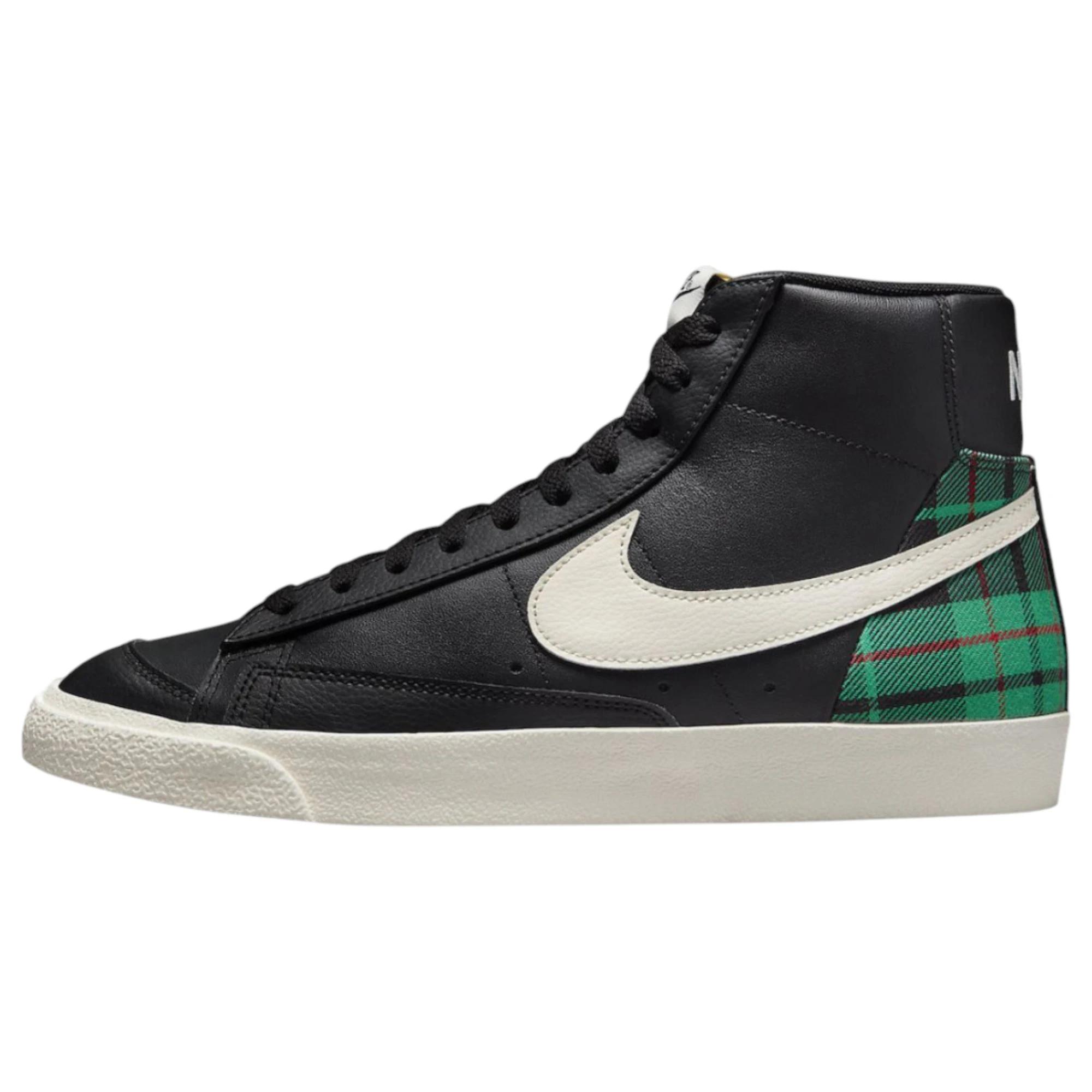 4 Nike Mens Blazer Mid 77 Black/ Green Athletic Shoes BLACK/GREEN, 4 of 6