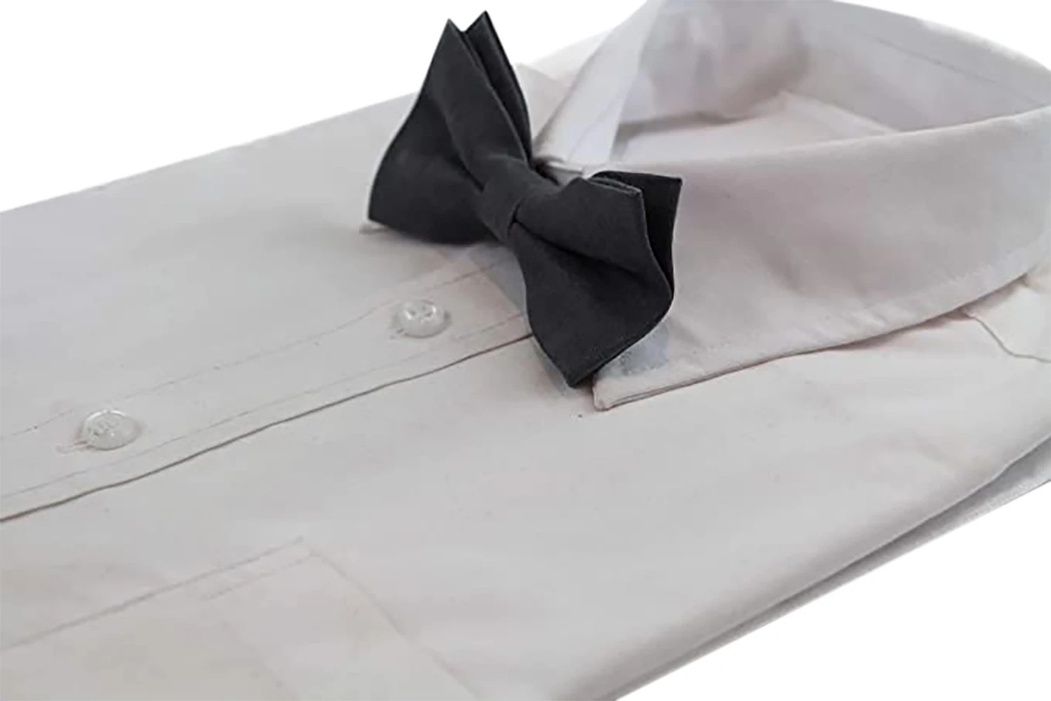 4 Zasel Mens Grey Velvet Plain Colour Bow Tie - Grey, 4 of 4