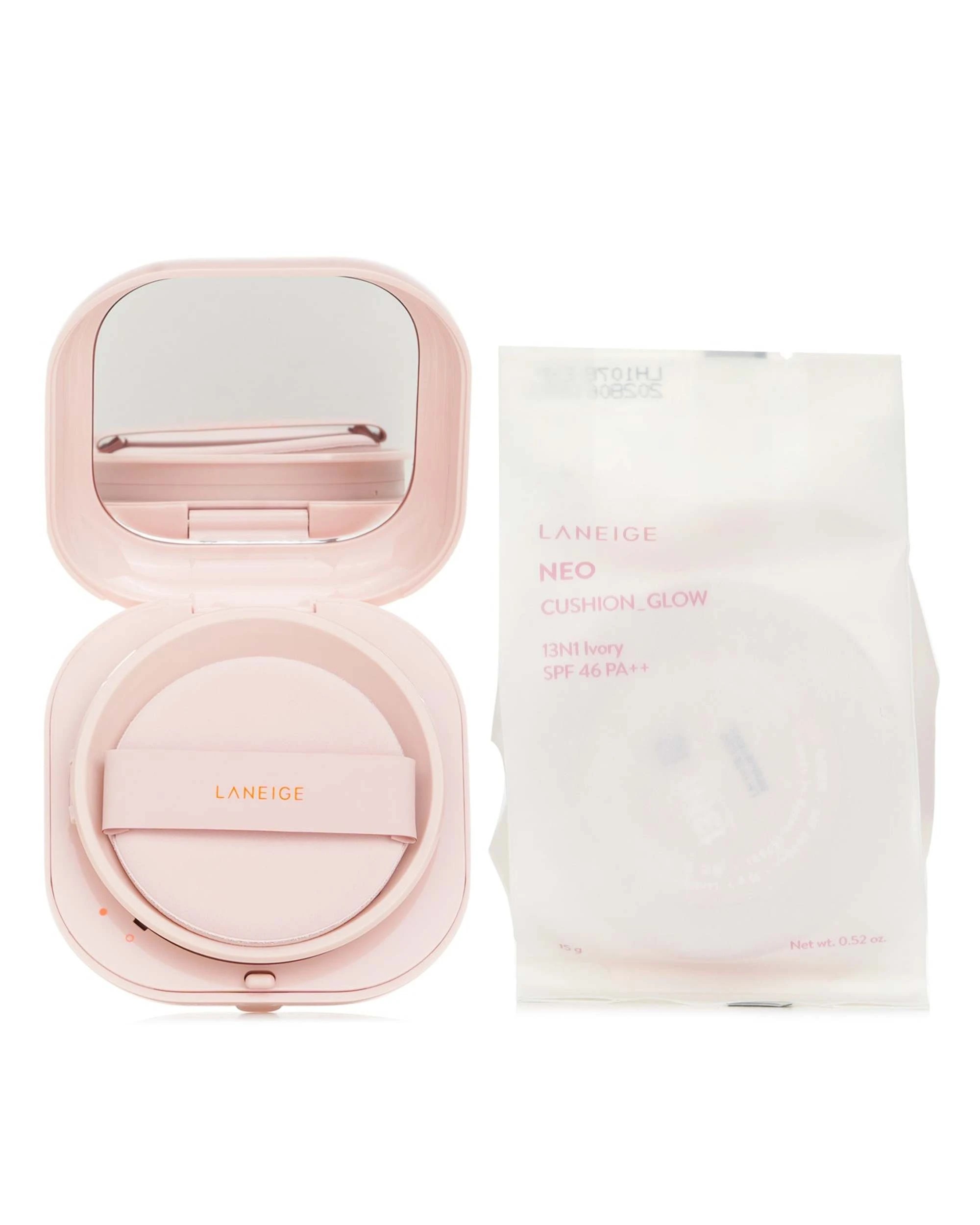 2 Laneige Neo Cushion Glow SPF46 PA++ #13N1 IVORY (15g + 15g Refill)  30g, 2 of 3