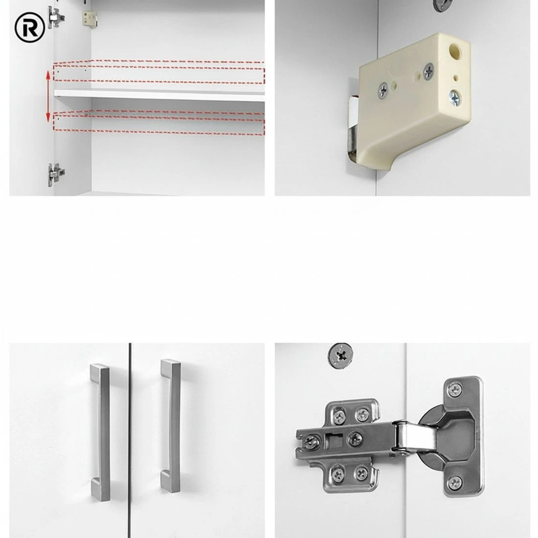 6 Cefito Bathroom Storage Cabinets 900mm Wall Mounted Medicine Cabinet Cupboard - White, 6 of 7