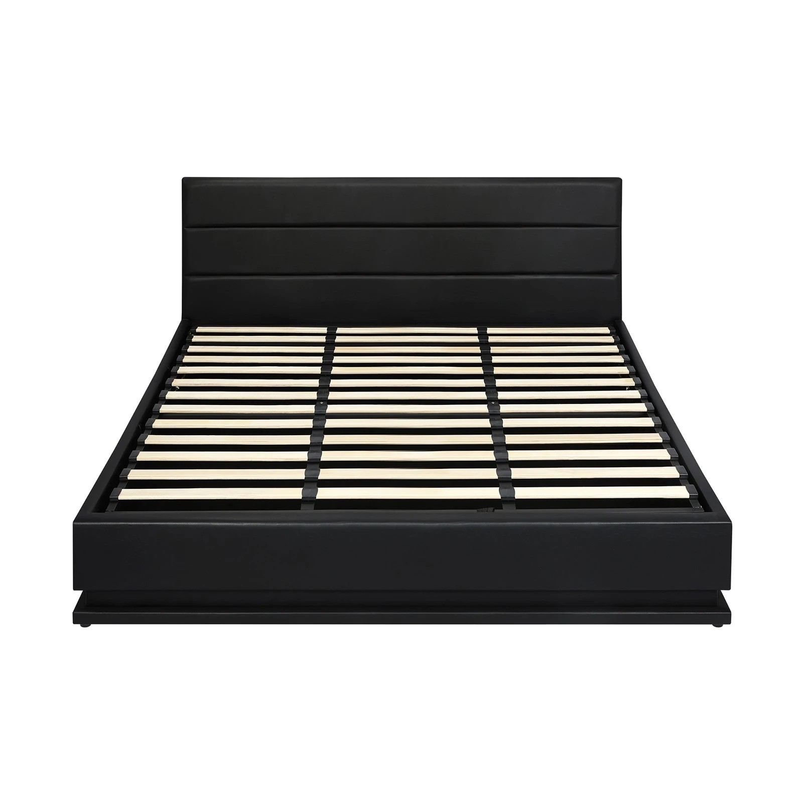 8 Oikiture Rgb Led King Bed Frame Gas Lift Base With Storage
 - Black, 8 of 10