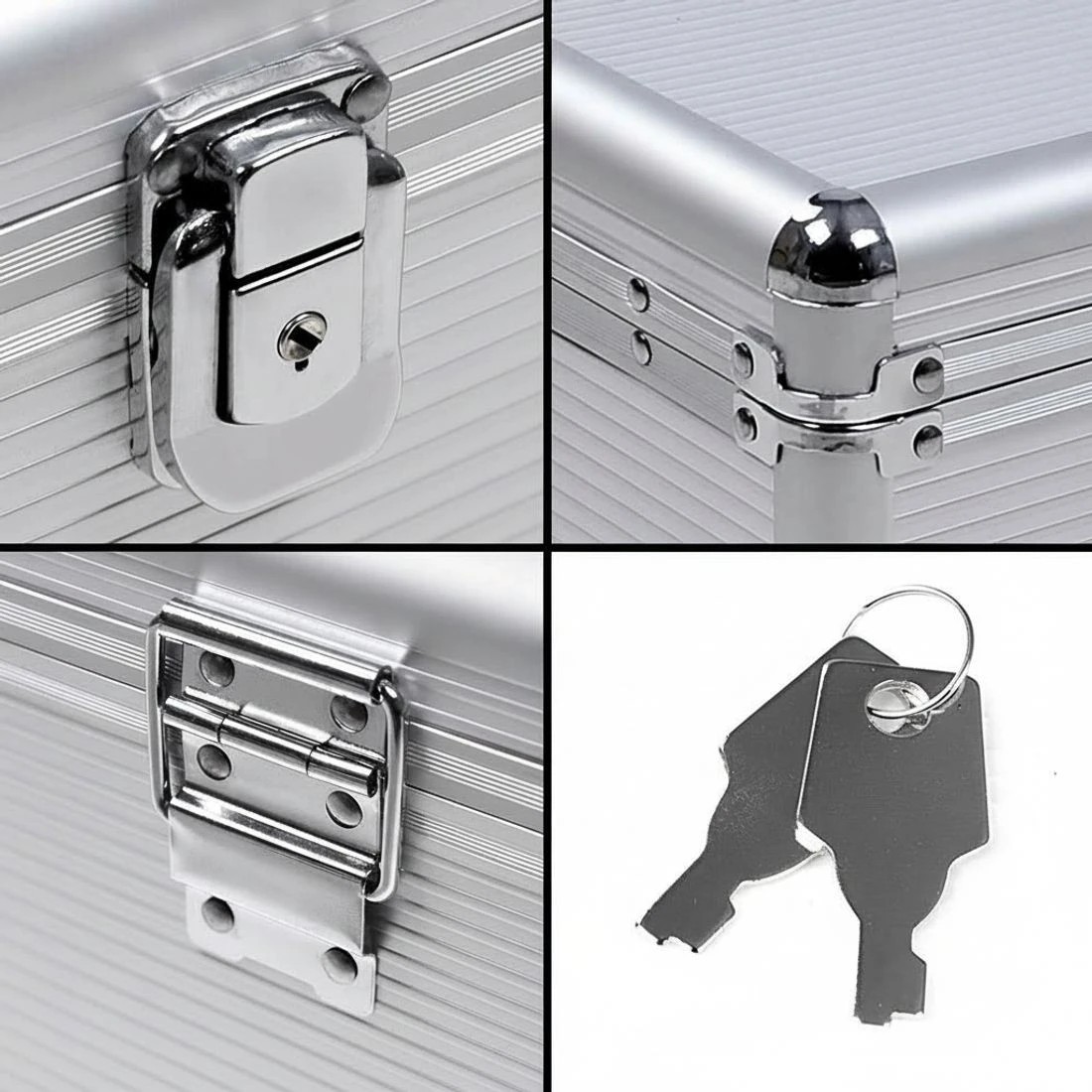 8 Embellir CD DVD Case Wallet Storage Box Aluminium Holder Folder 1000 Discs - Silver, 8 of 8