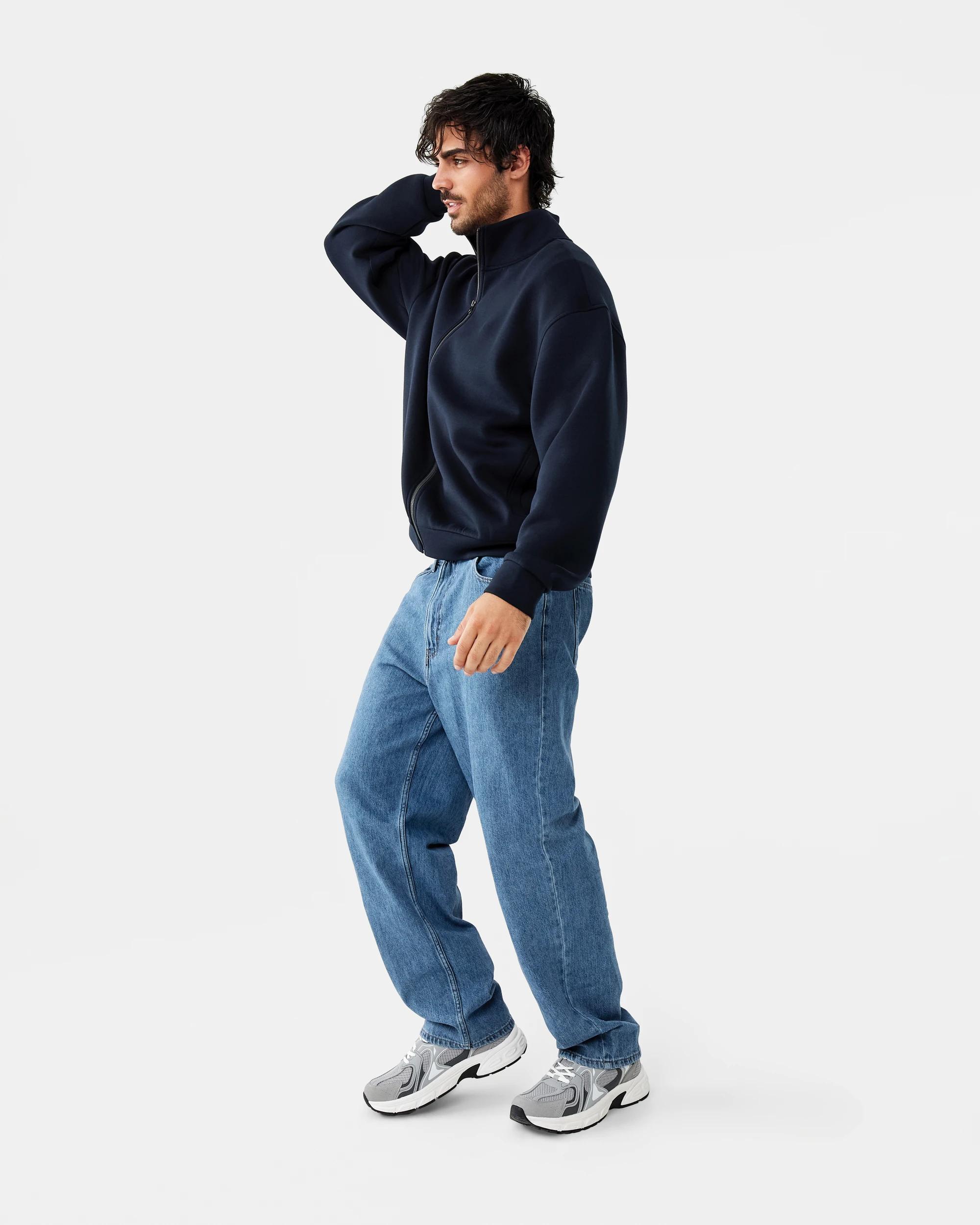 4 Scuba Funnel Neck Zip Through Sweatshirt Sky Cptn, 4 of 9