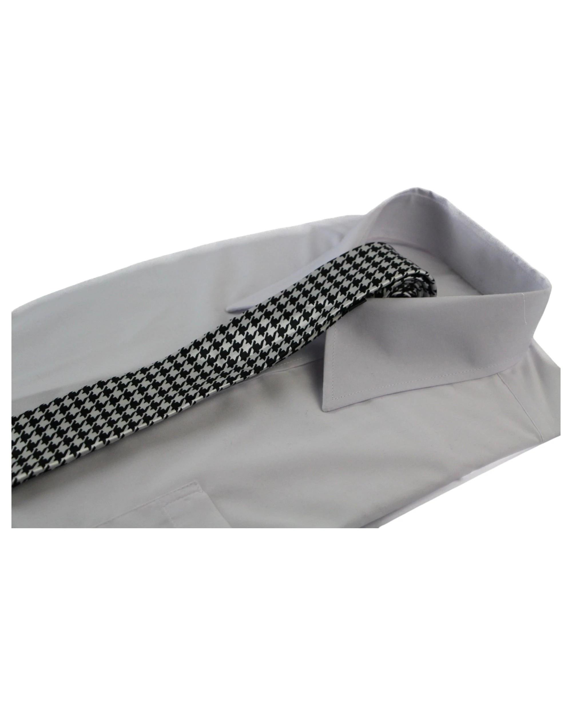 3 Zasel Mens Black & White Mosaic Print 5cm Skinny Neck Tie - Multi, 3 of 3