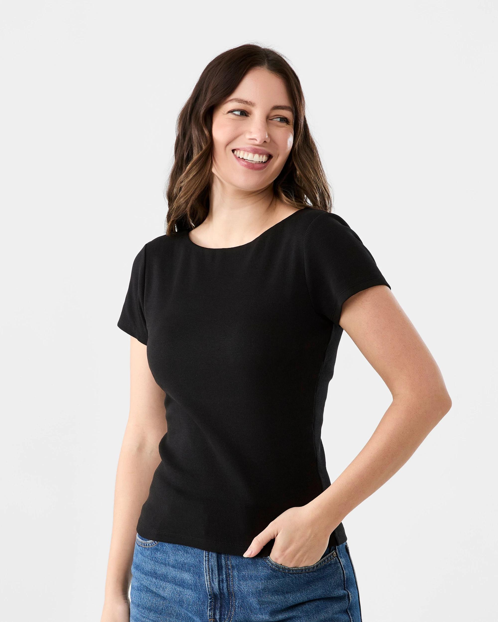 1 Short Sleeve Shelf T-shirt Black, 1 of 5