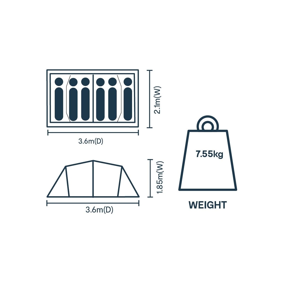 10 6 Person 2 Room Tent, 10 of 10