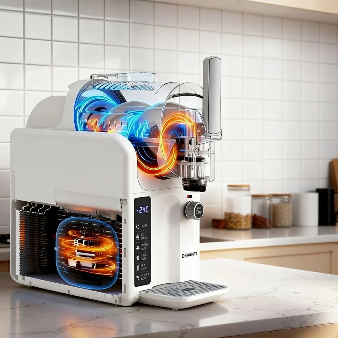 5 Devanti Slushie Machine Ice Cream Maker 2L - White, 5 of 8