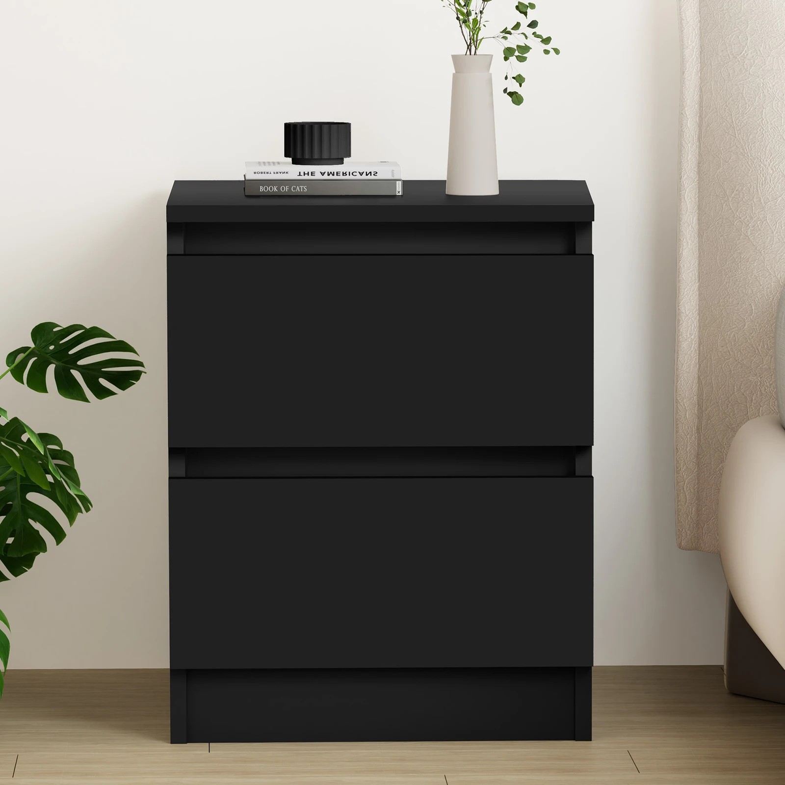 10 Alfordson Bedside Table Nightstand Storage Cabinet Side End Table - Black, 10 of 10