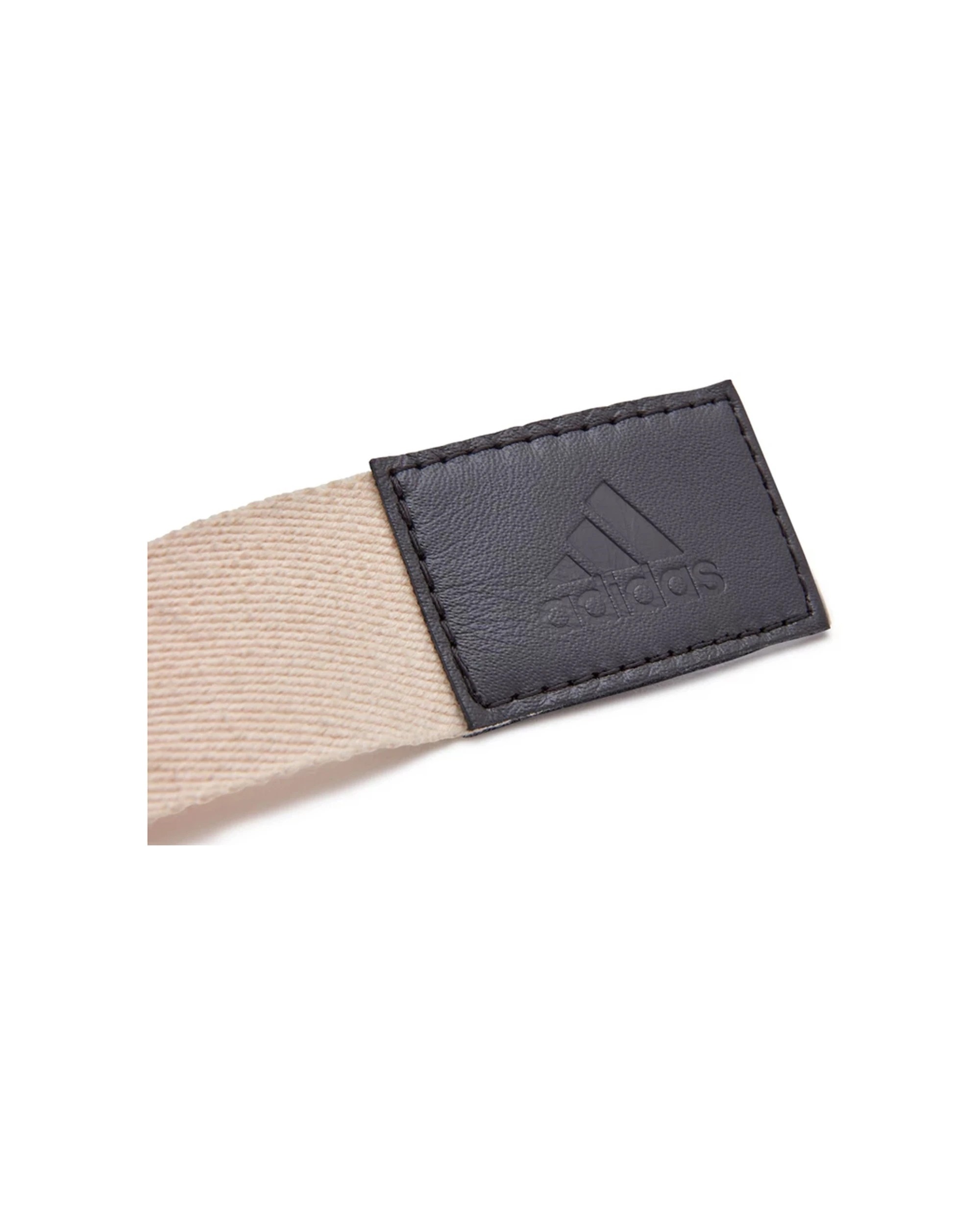 3 Adidas Premium Yoga Strap 2.5m Adjustable Woven Cotton With Metal D Buckle - Beige, 3 of 10