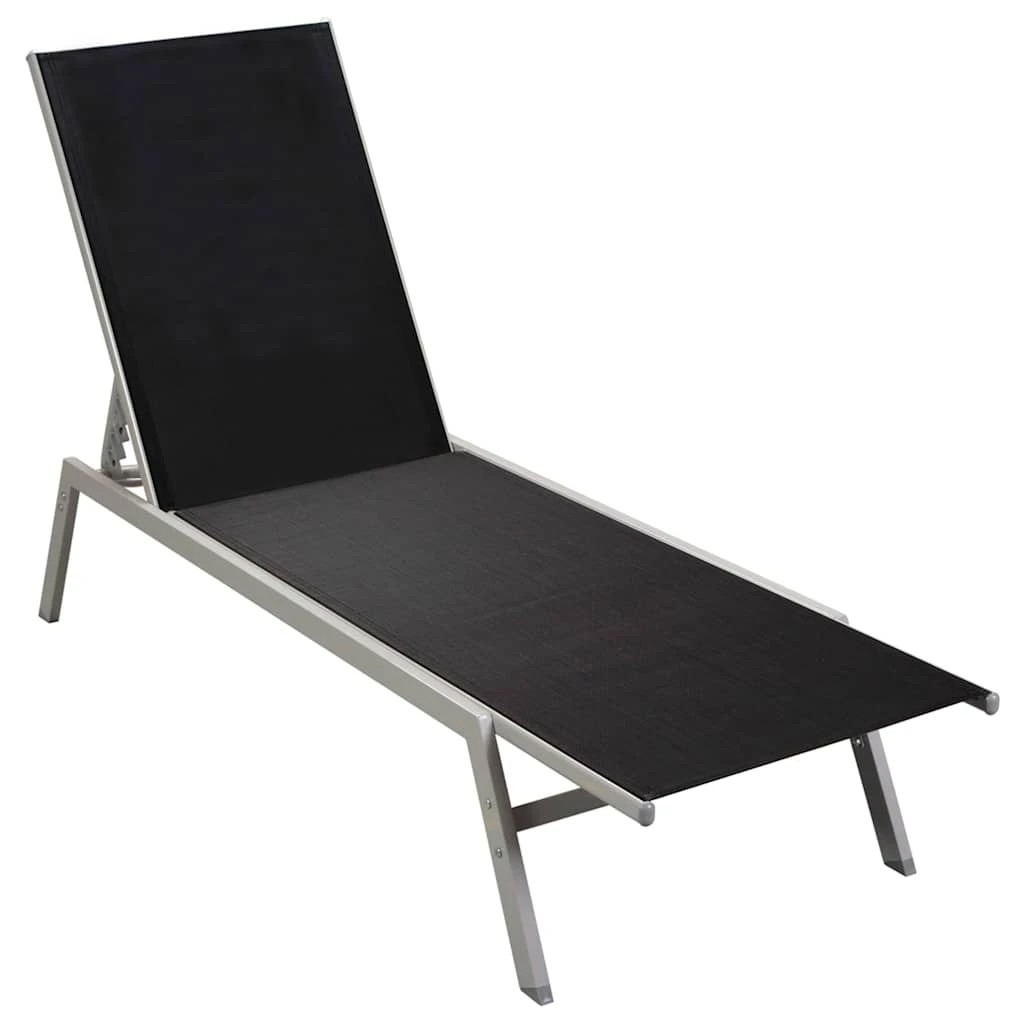 3 vidaXL Sun lounger Adjustable Armrests - Black, 3 of 7