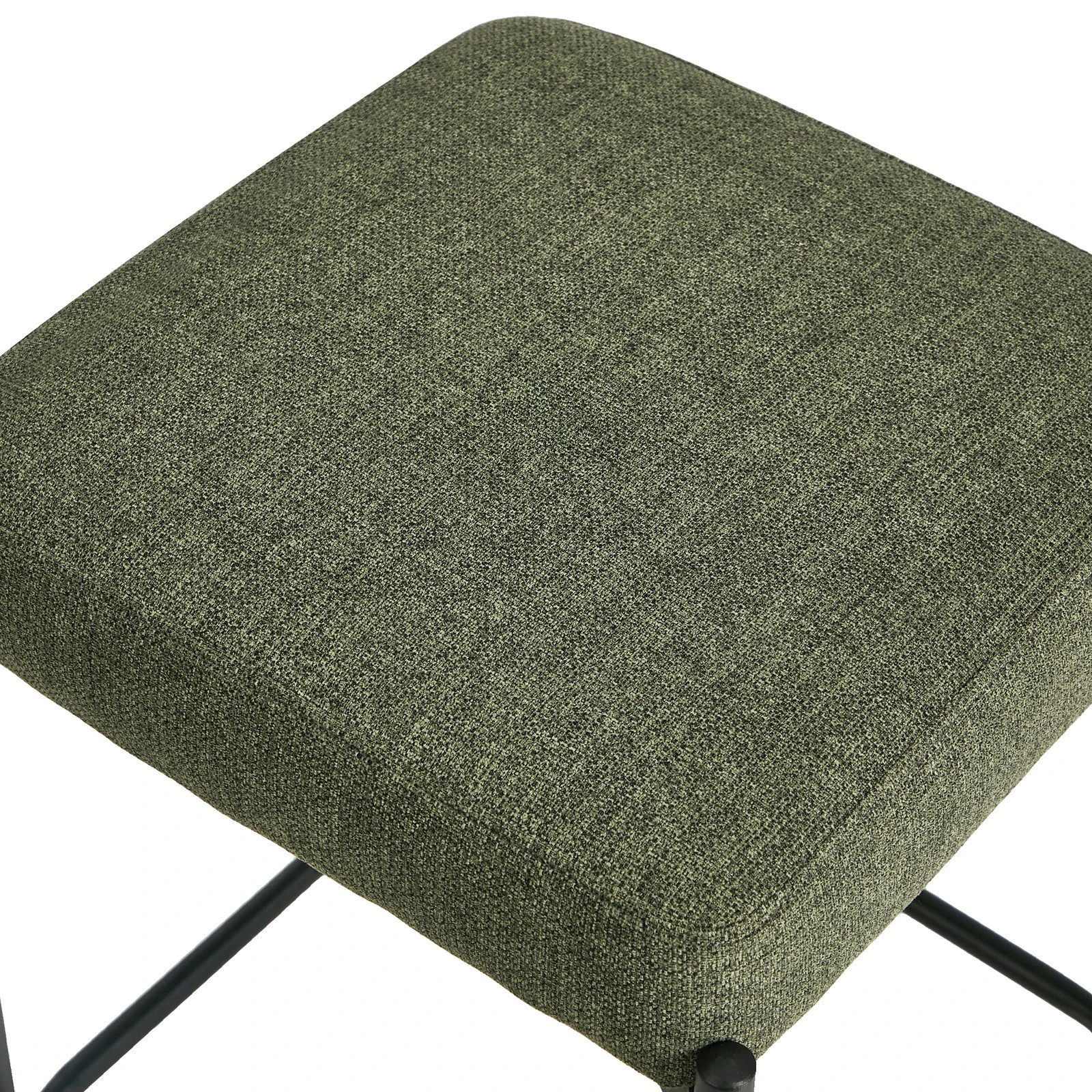 8 Oikiture 4x Bar Stools Kithen Counter Stool Dining Chair Linen Seat Metal - Green, 8 of 9