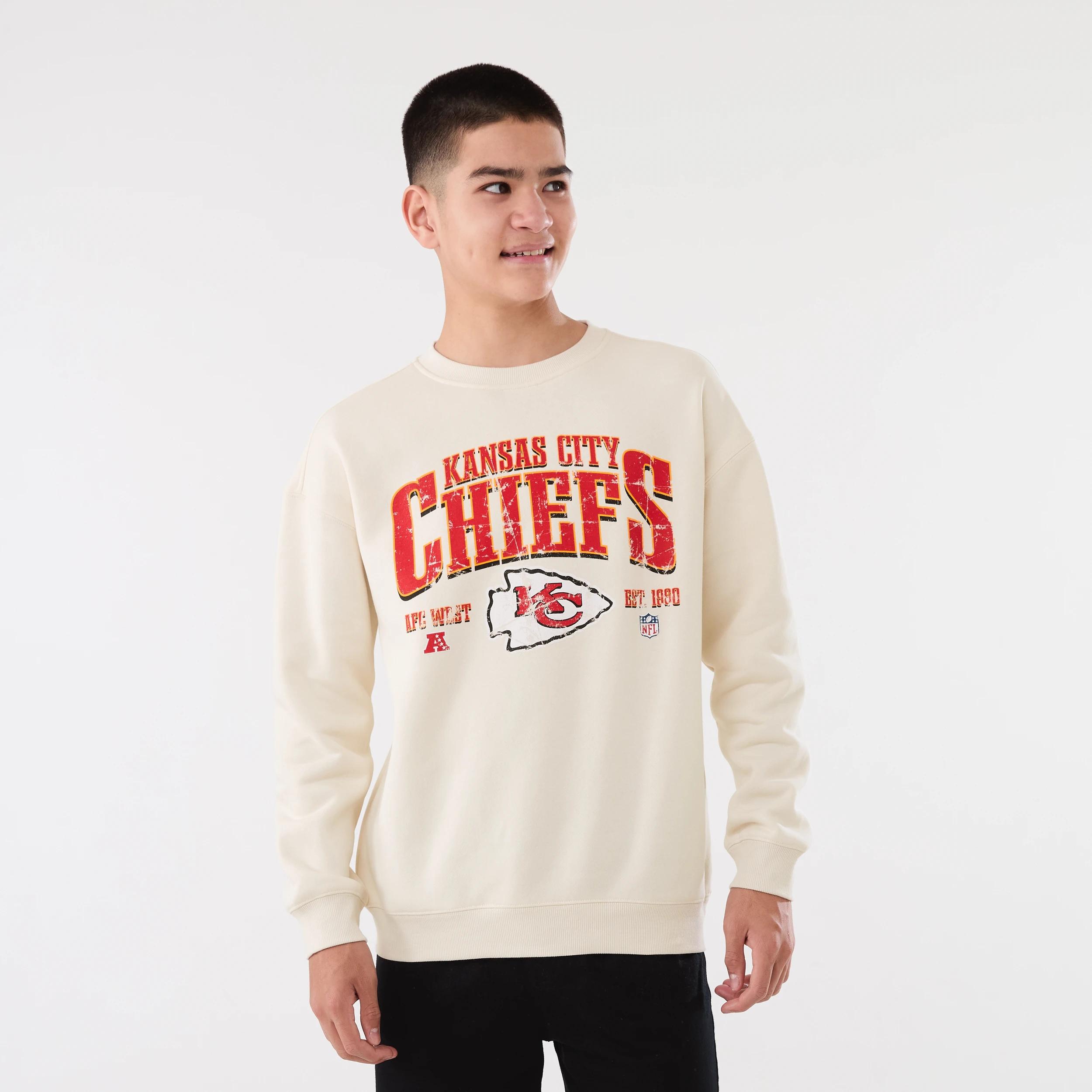 1 Official NFL Youth Fleece Top Chiefs Stone, 1 of 6