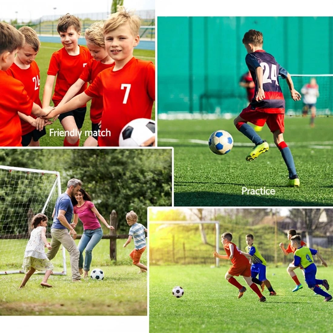 6 Everfit 8FT Soccer Football Goal Net UPVC Frame with PE Mesh Weatherproof Portable Goals for Backyard Training - White, 6 of 6