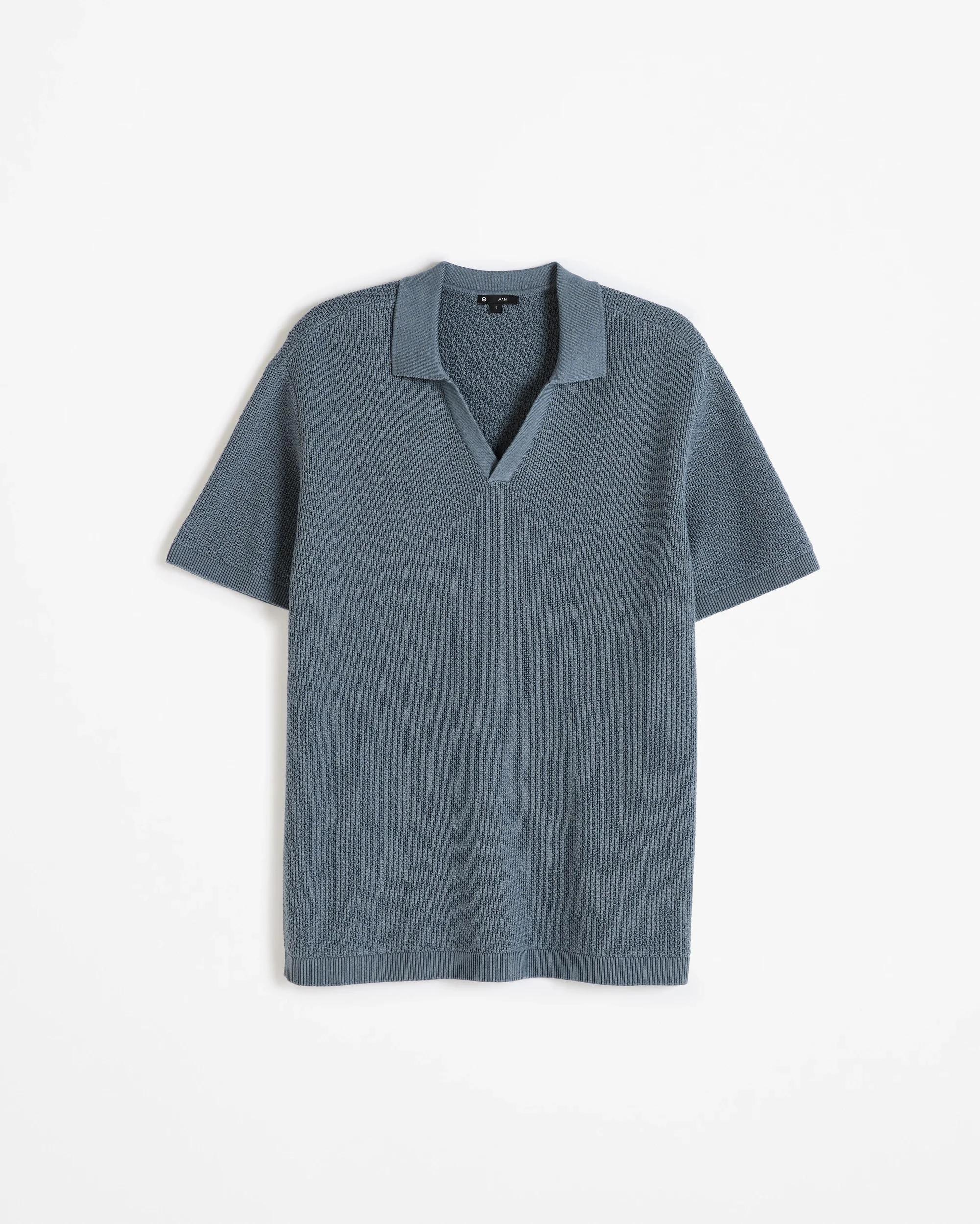 7 Target Australian Cotton Knitted Polo Top FADED BLUE, 7 of 8