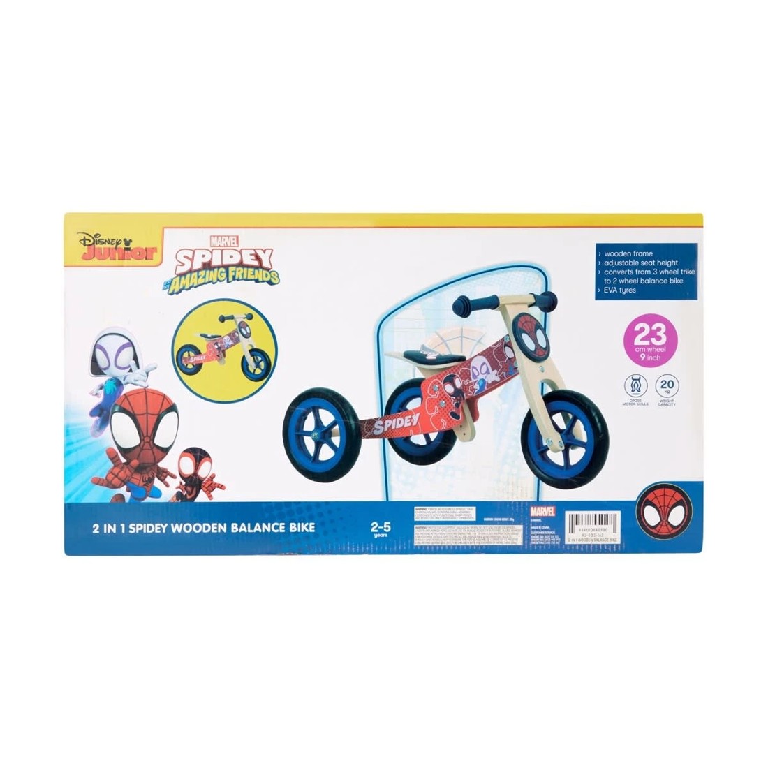 9 Disney Junior Marvel Spidey and His Amazing Friends 2-in-1 Wooden Balance Bike, 9 of 9
