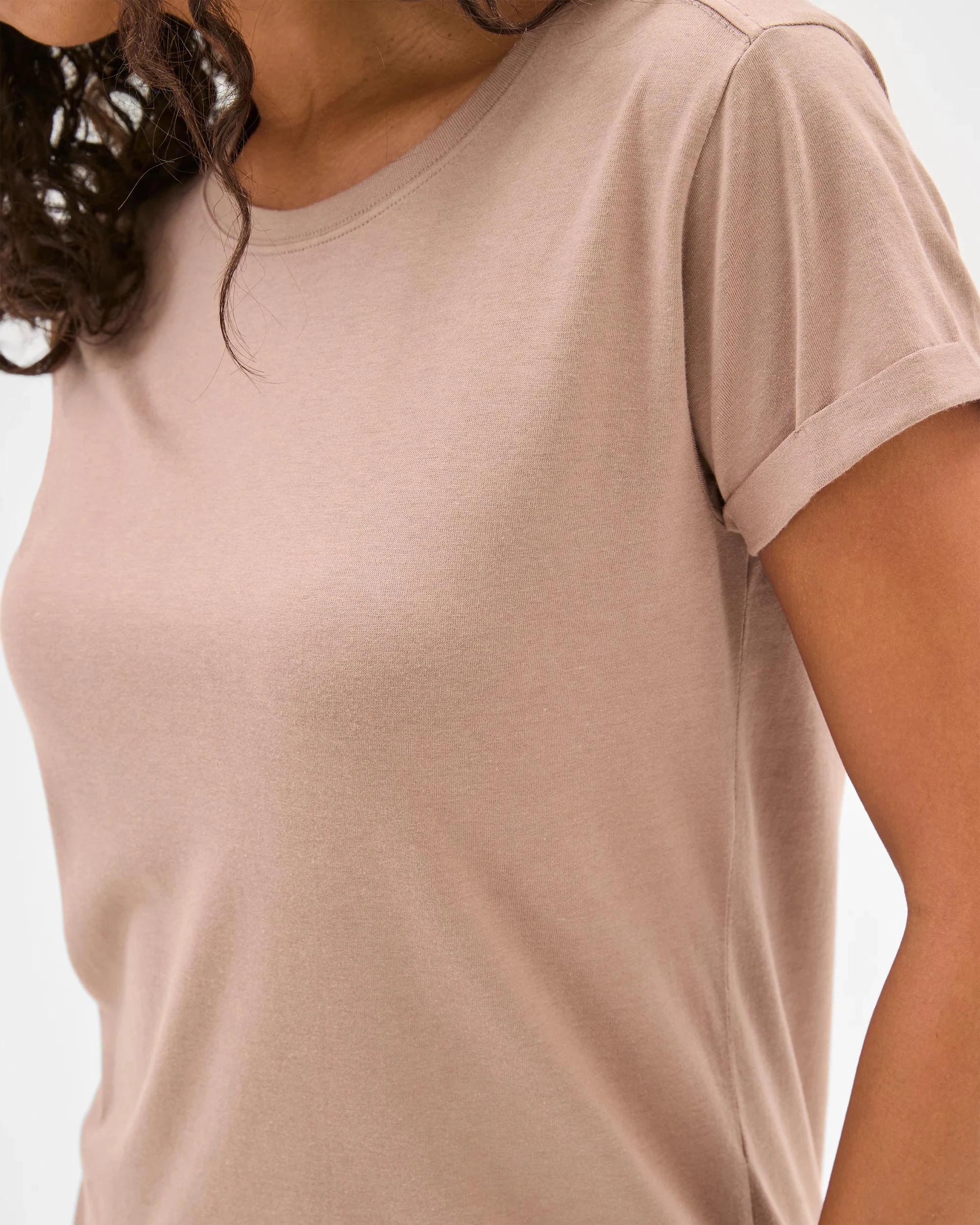 5 Target Cotton/Modal Relaxed Crew T-Shirt MOCHA, 5 of 6