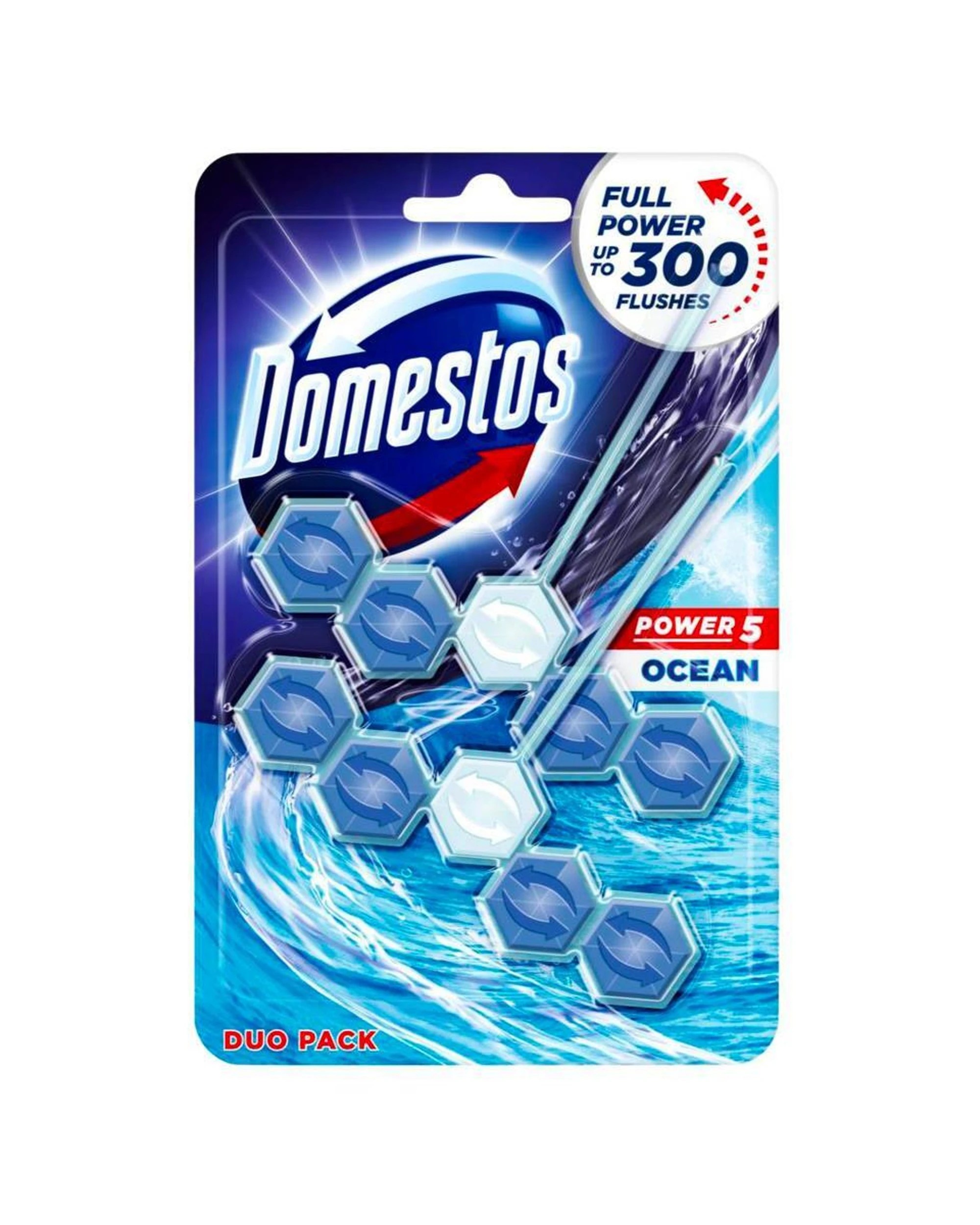 2 Domestos 7pk Toilet Cage Power 5 Bathroom Bowl Cleaner Ocean 14pc 55g - Multi, 2 of 4