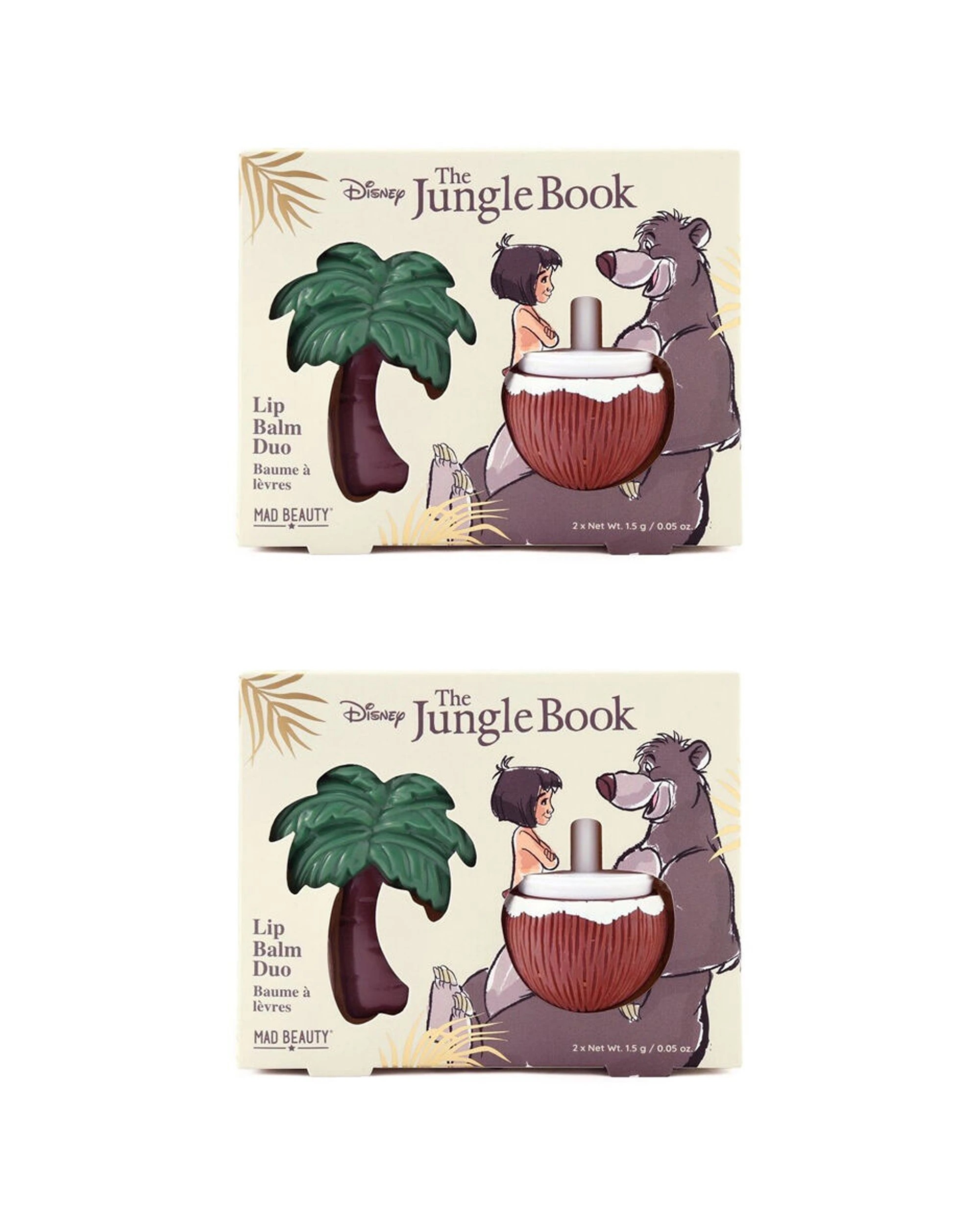 1 Disney The Jungle Book Scented Hydrating Lip Balm Duo Coconut Vanilla 2PK - Multi, 1 of 4