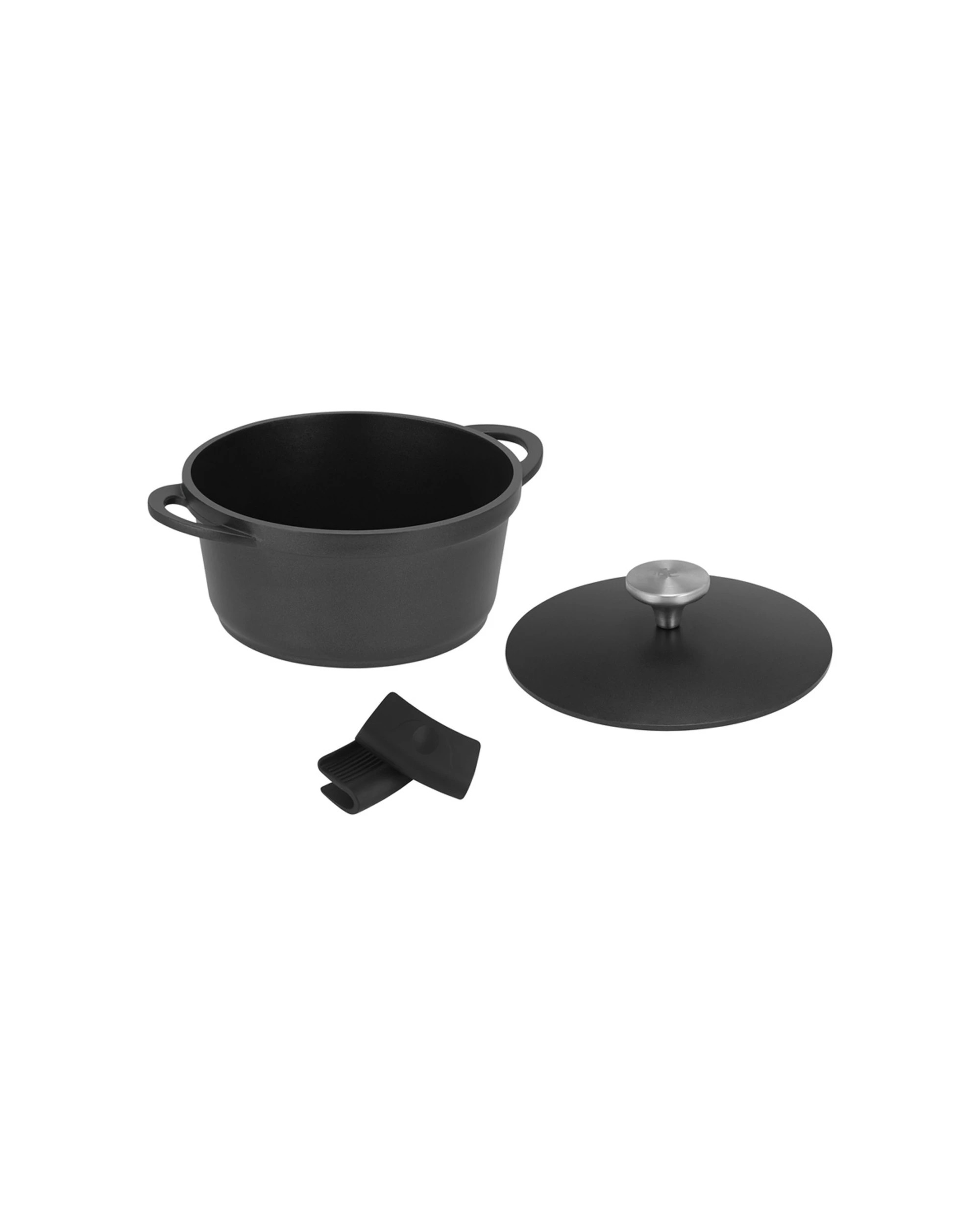 2 Maxwell And Williams Cast Lite Non Stick Casserole 20cm 2.4L Gift Boxed - Black, 2 of 4