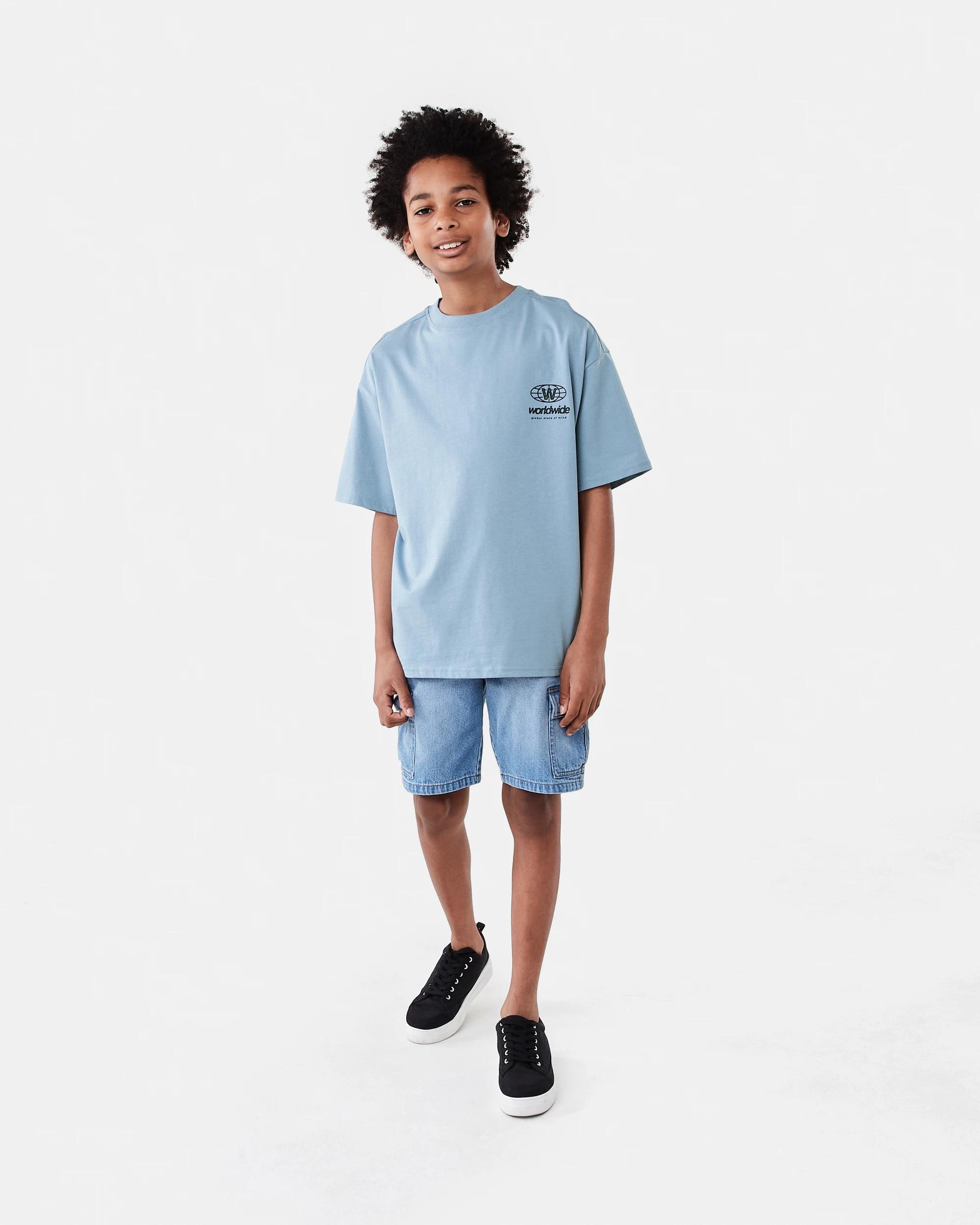 6 Short Sleeve Oversized Printed T-shirt Blu Street, 6 of 7