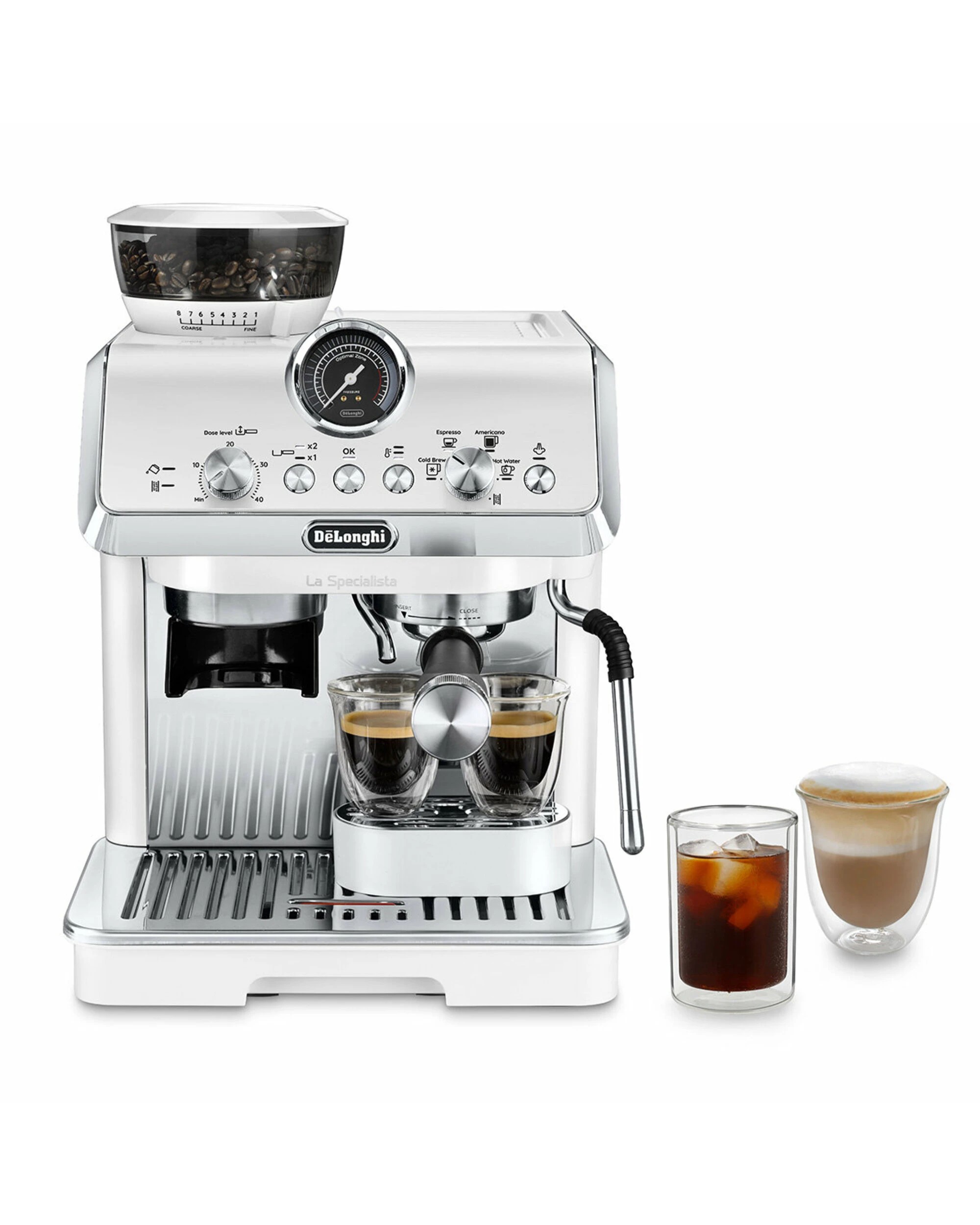 2 De'Longhi La Specialista Arte Evo with Cold Brew Manual Espresso Coffee Machine White, 2 of 5