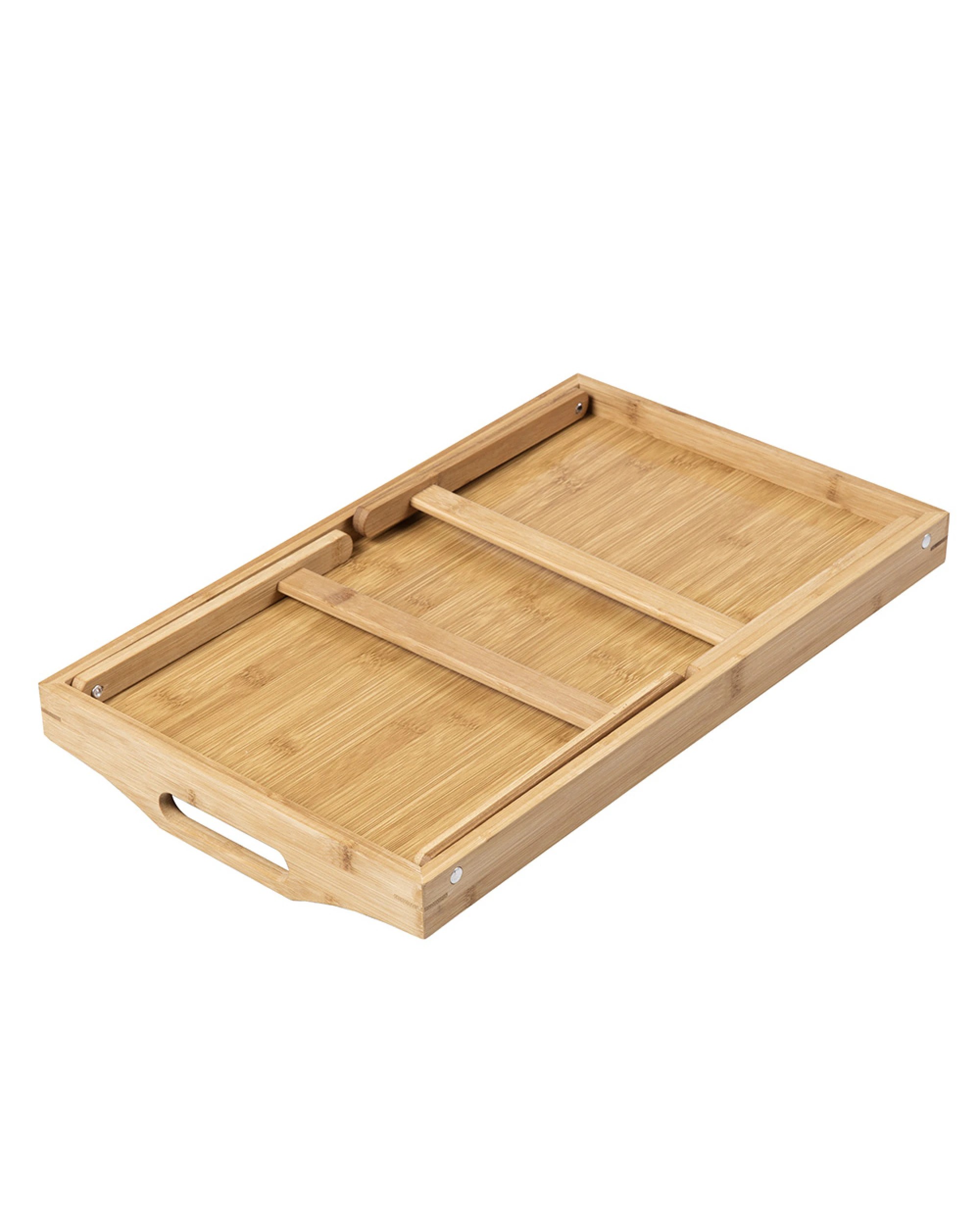 6 Gourmet Kitchen Bamboo Bed Tray - Natural Brown, 6 of 6