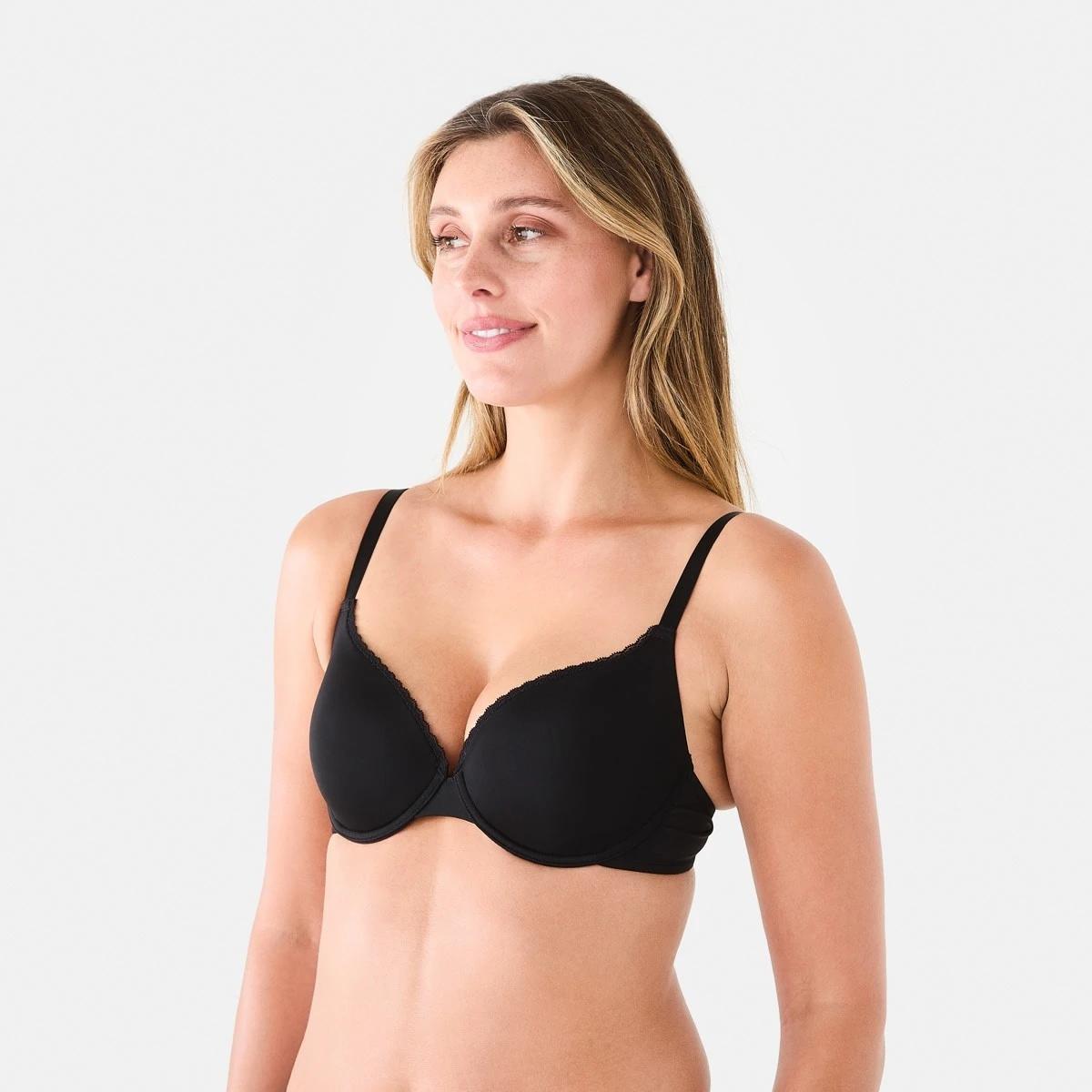 5 2 Pack T-shirt Bra SMALL DITSY WHITE, BLACK, 5 of 9