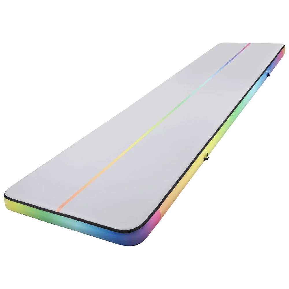 1 Everfit 6M Air Track Mat Inflatable Gymnastics Tumbling Mat W/ Pump Colourful - Multi, 1 of 6