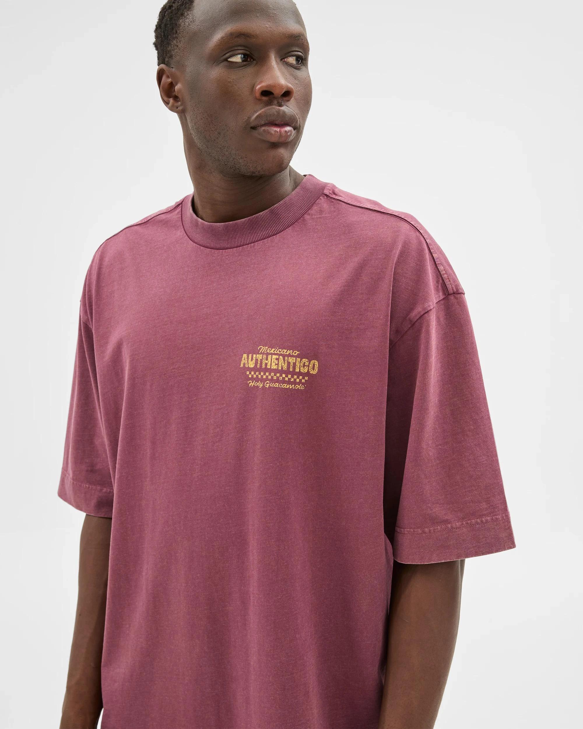 1 Australian Cotton Graphic T-Shirt - Commons MAROON, 1 of 9