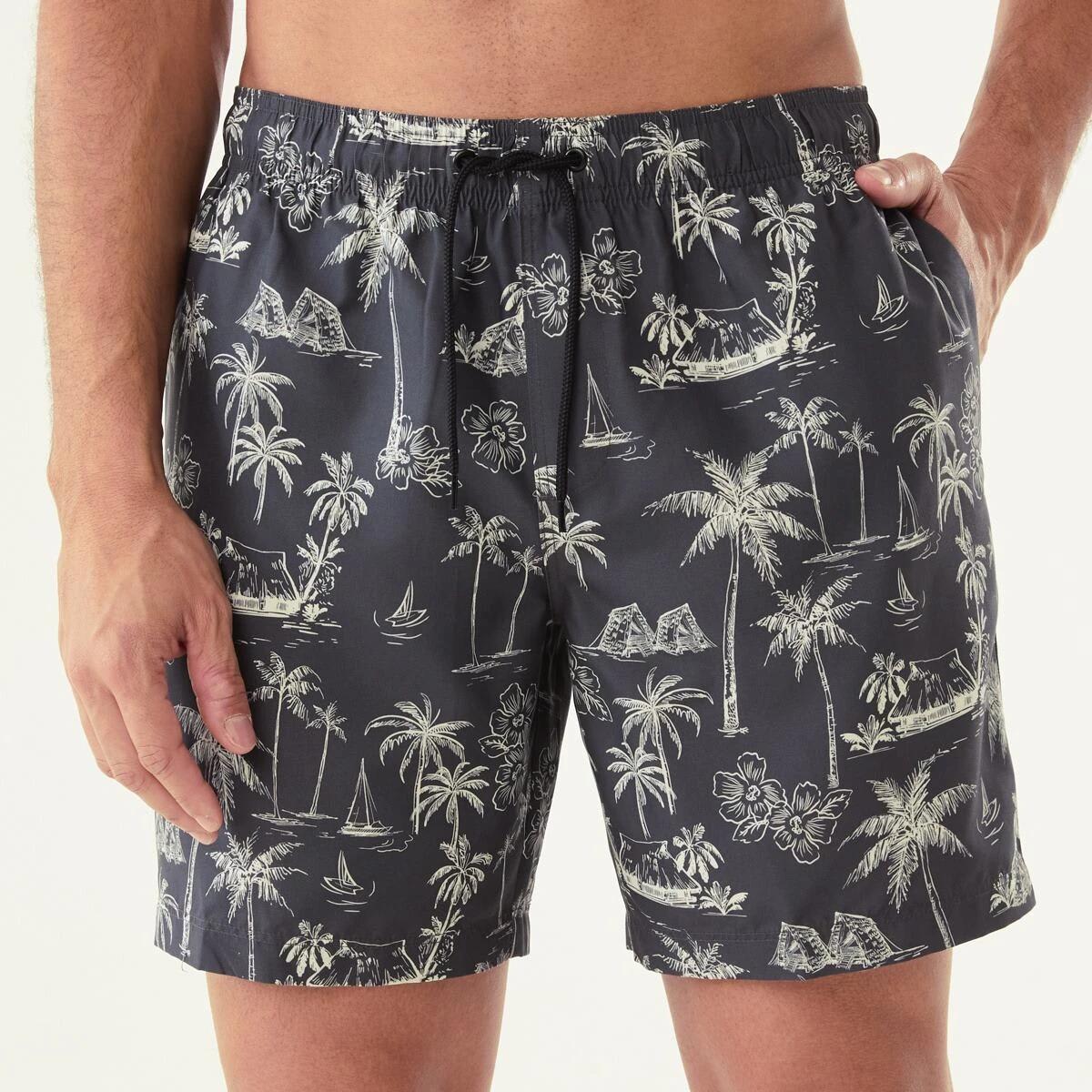 1 Regular Print Boardshorts PALM TREE, 1 of 5