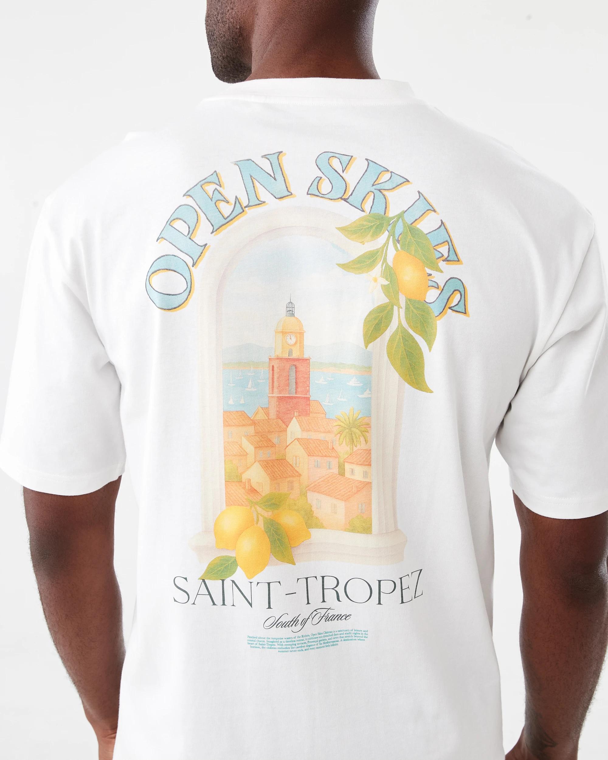 7 Oversized Print T-shirt Wht Skies, 7 of 7