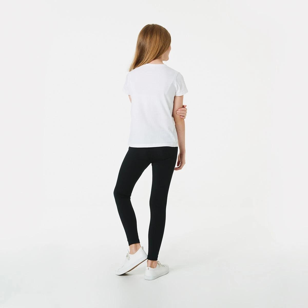 6 Plain Full Length Leggings BLACK, 6 of 8