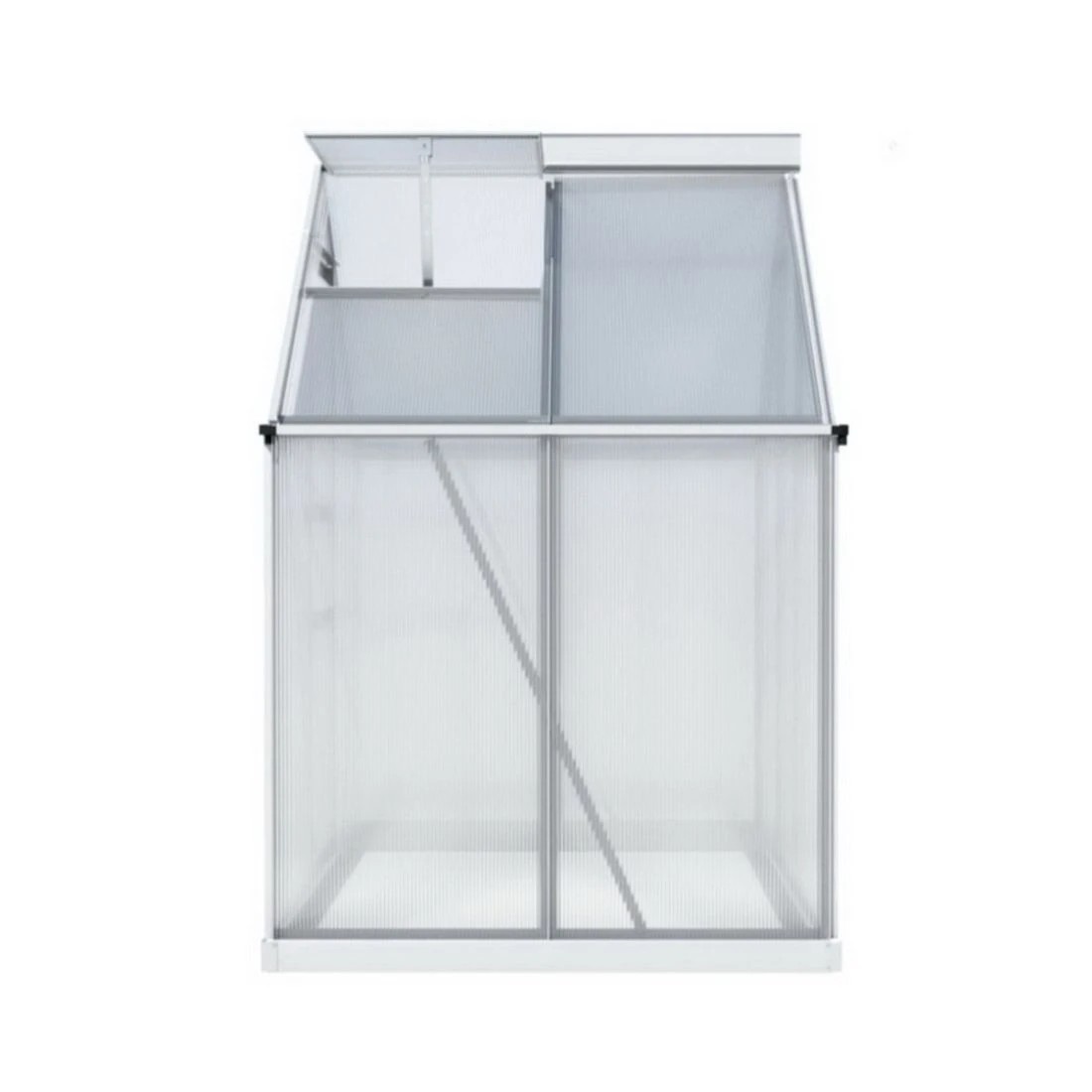3 Green Fingers Greenhouse Aluminium Polycarbonate Premium Garden Storage Shed - Clear, 3 of 6