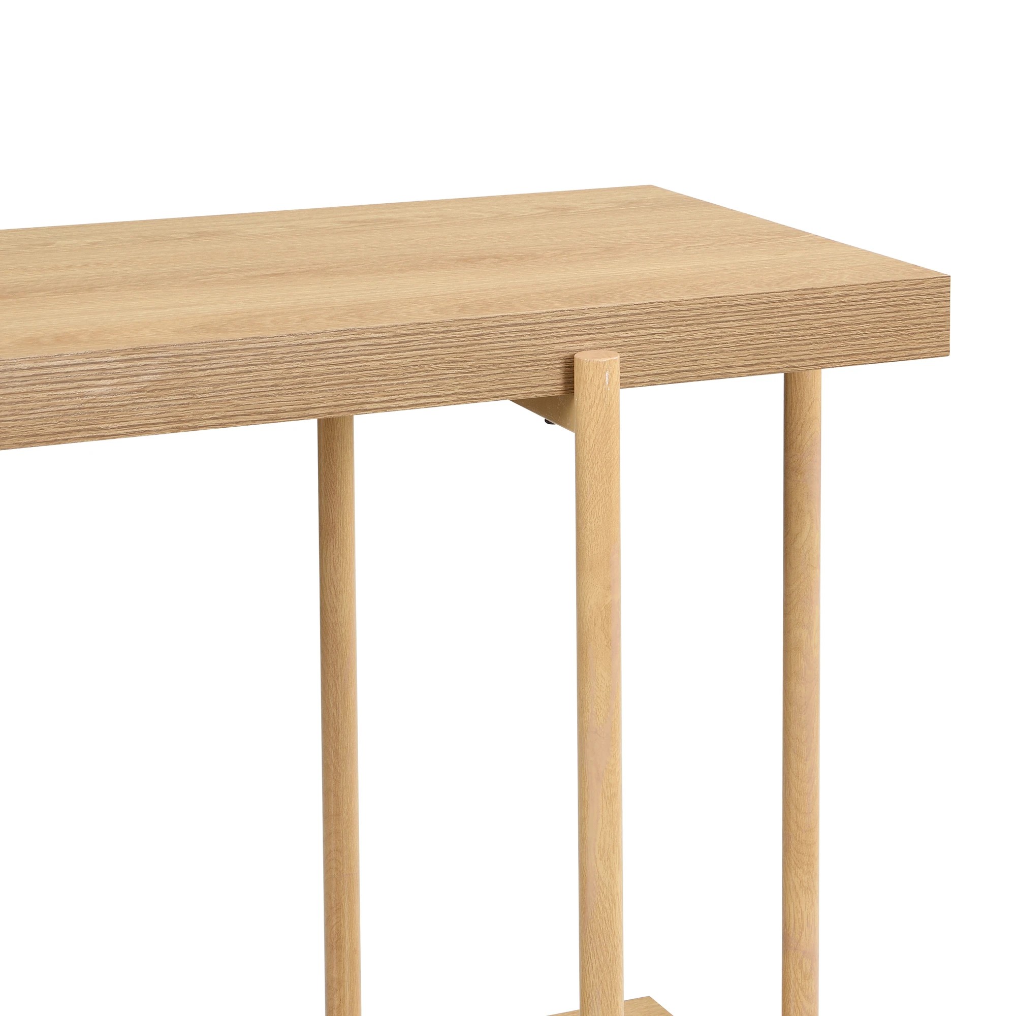 7 IHOMDEC MDF Console Sofa Table - Brown, 7 of 10