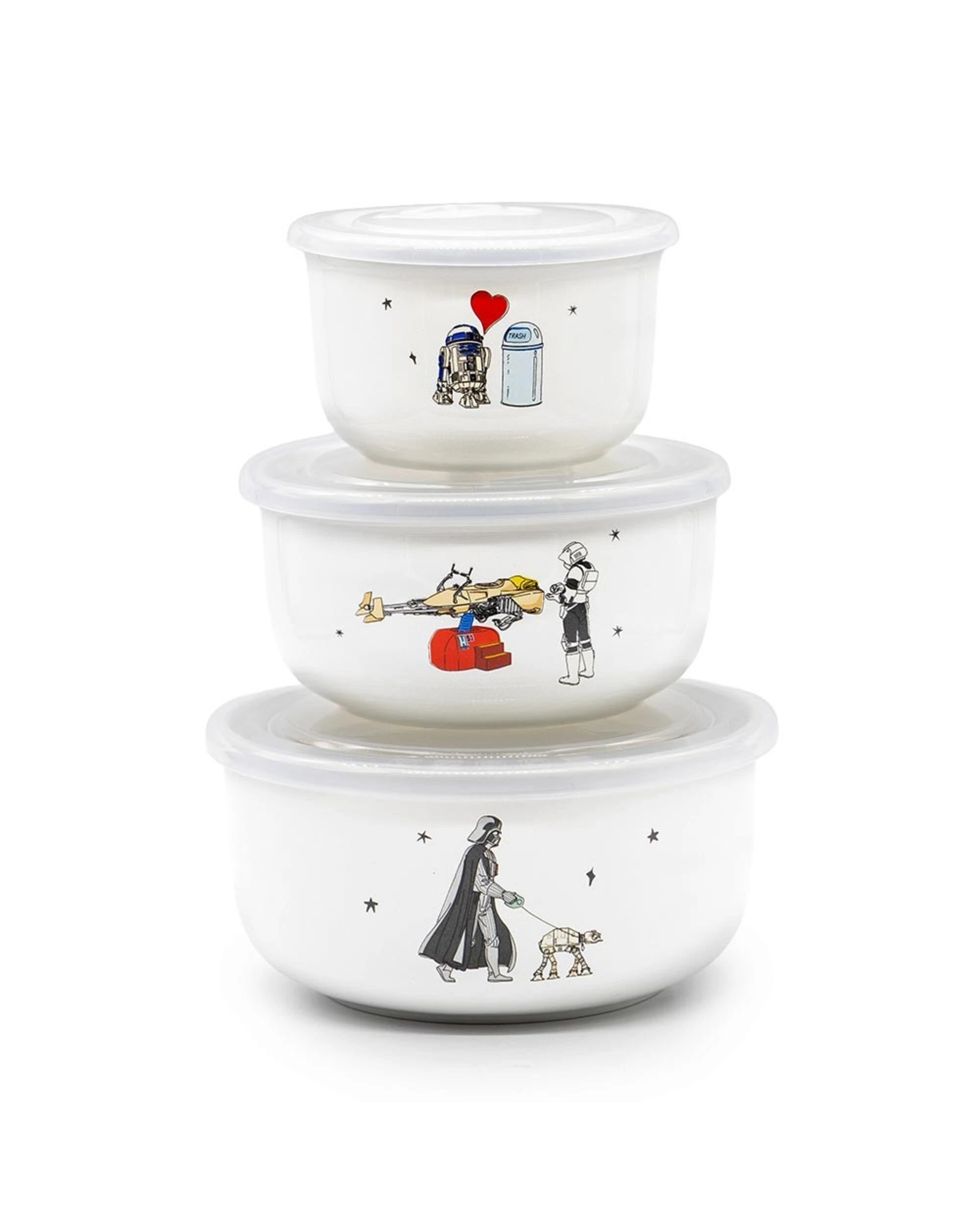 1 Star Wars - Characters Bowls 3-Stack - White, 1 of 5
