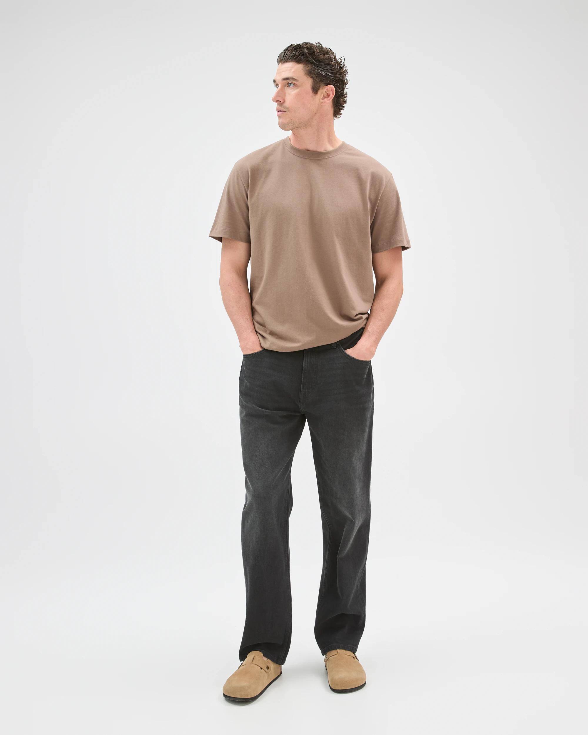 1 Target Denim Relaxed Straight Fit Denim Jeans BLACK AGED WASH, 1 of 6