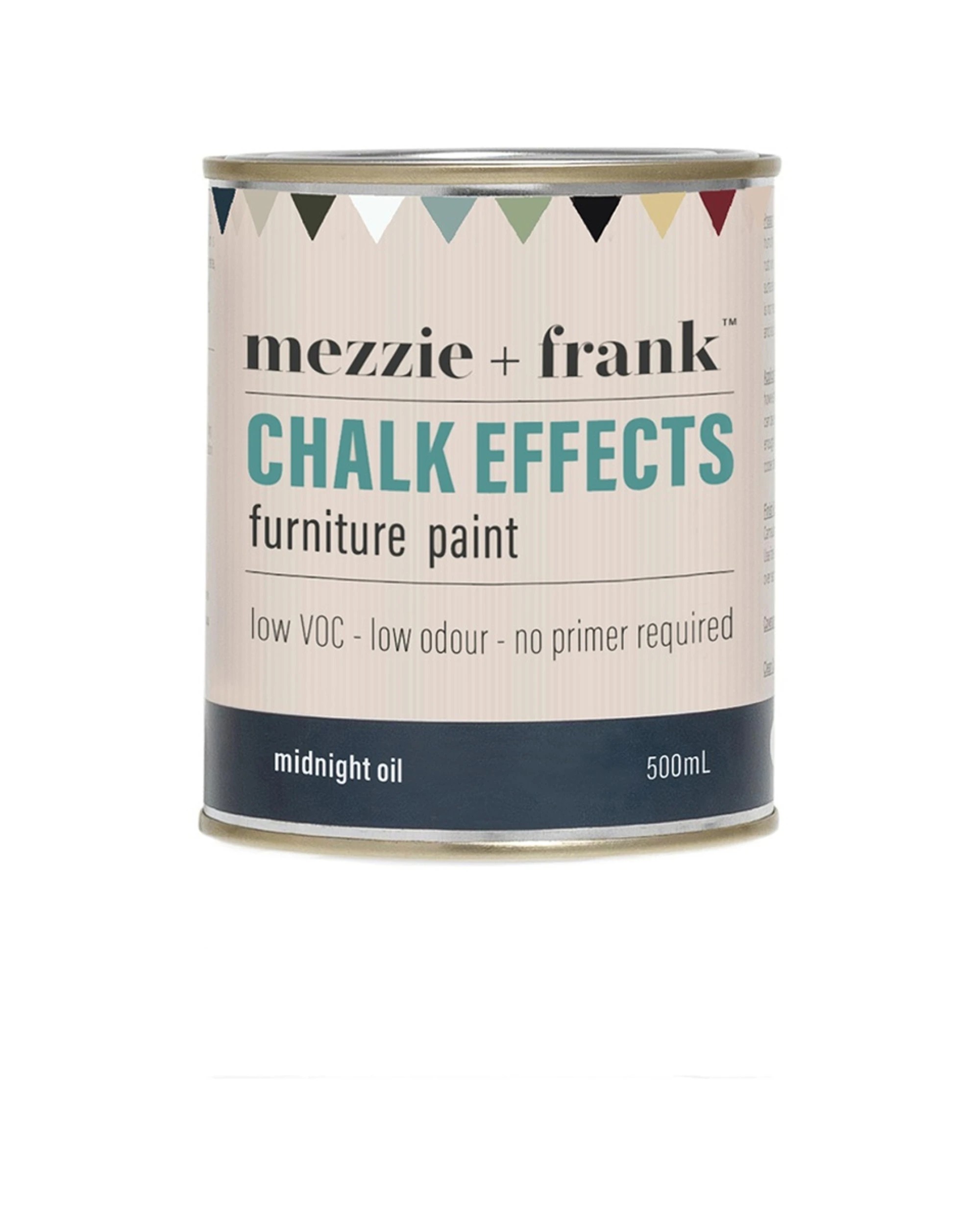 1 Mezzie+Frank Chalk Effect 0.5L Interior Water Based Furniture Paint Midnight Oil - Black, 1 of 6