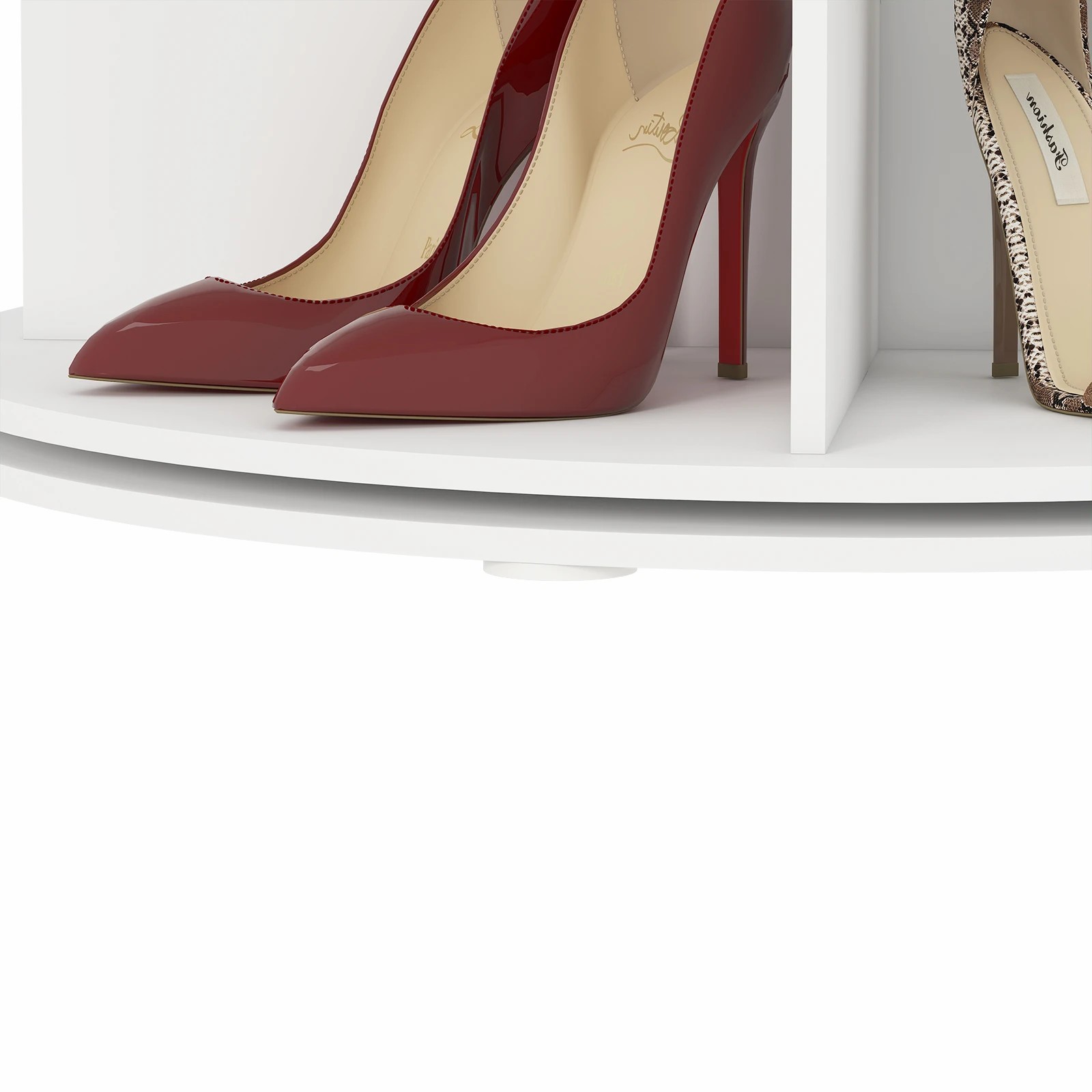 4 Advwin 7 Tier Rotating Shoe Rack Tower 360° Revolving Shoe Display Rack, 4 of 10