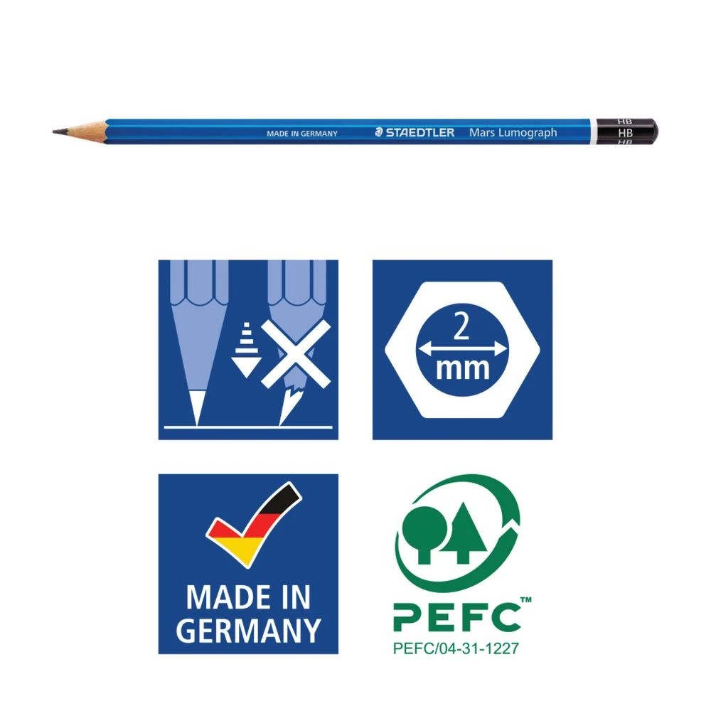 5 Staedtler Mars Lumograph 100 Sketching Pencils 6 Pack, 5 of 7