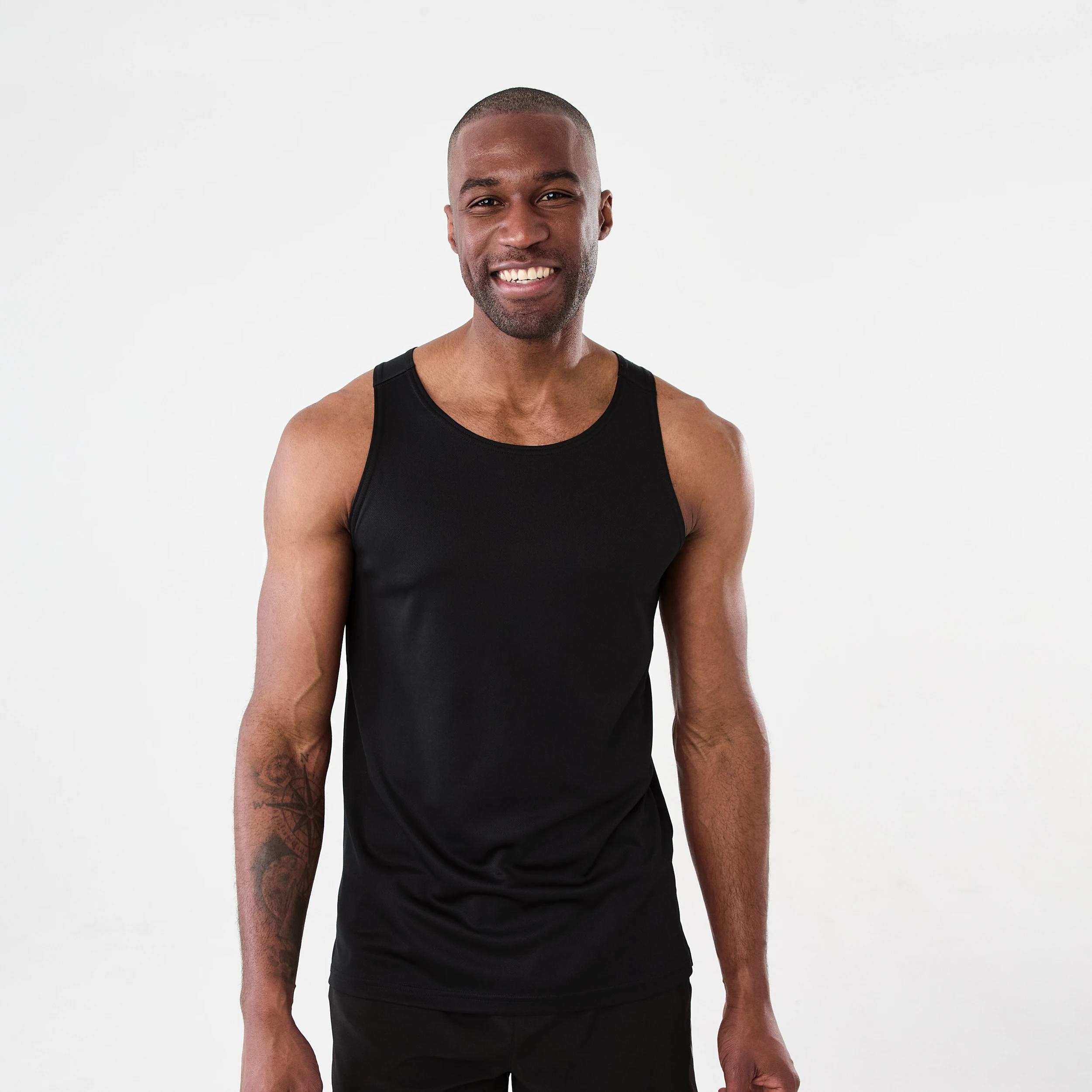 1 Active Mens Mesh Tank BLACK, 1 of 6