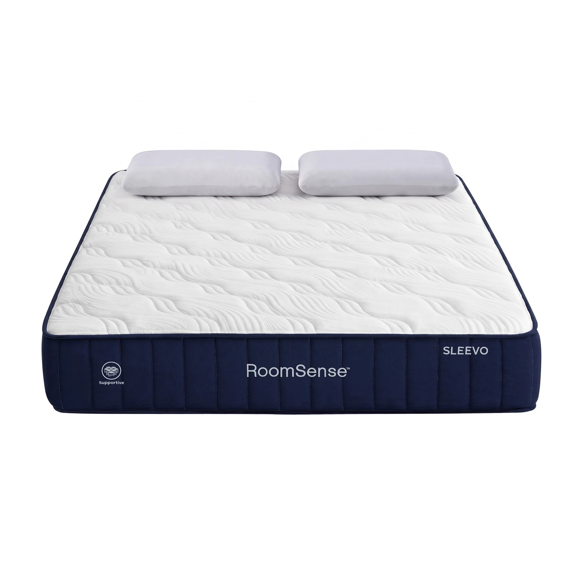 RoomSense 26cm Firm Pocket Spring Mattress Bundle with 2 Pillows ...