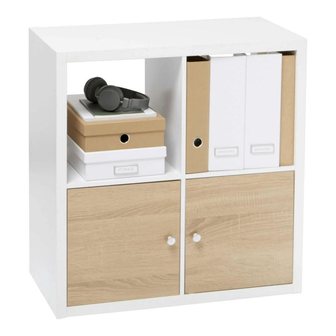 3 Horsen 4 Cube Bookcase White, 3 of 9