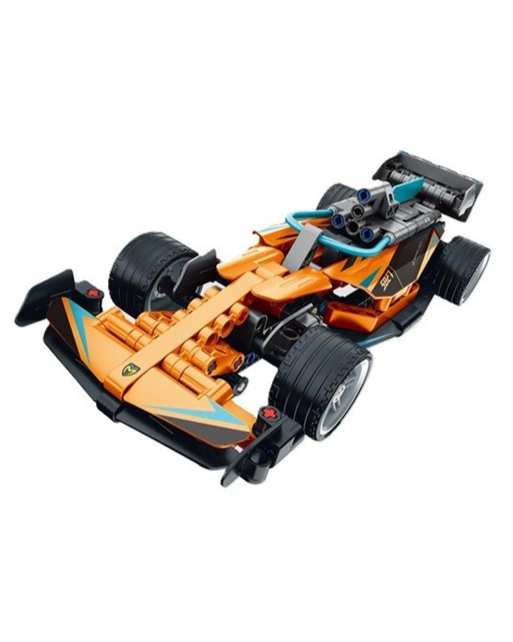 2 iM.Master Mechanical Master Pull Back Racing Car 221 Piece Model Kit - 5827 - Orange, 2 of 4