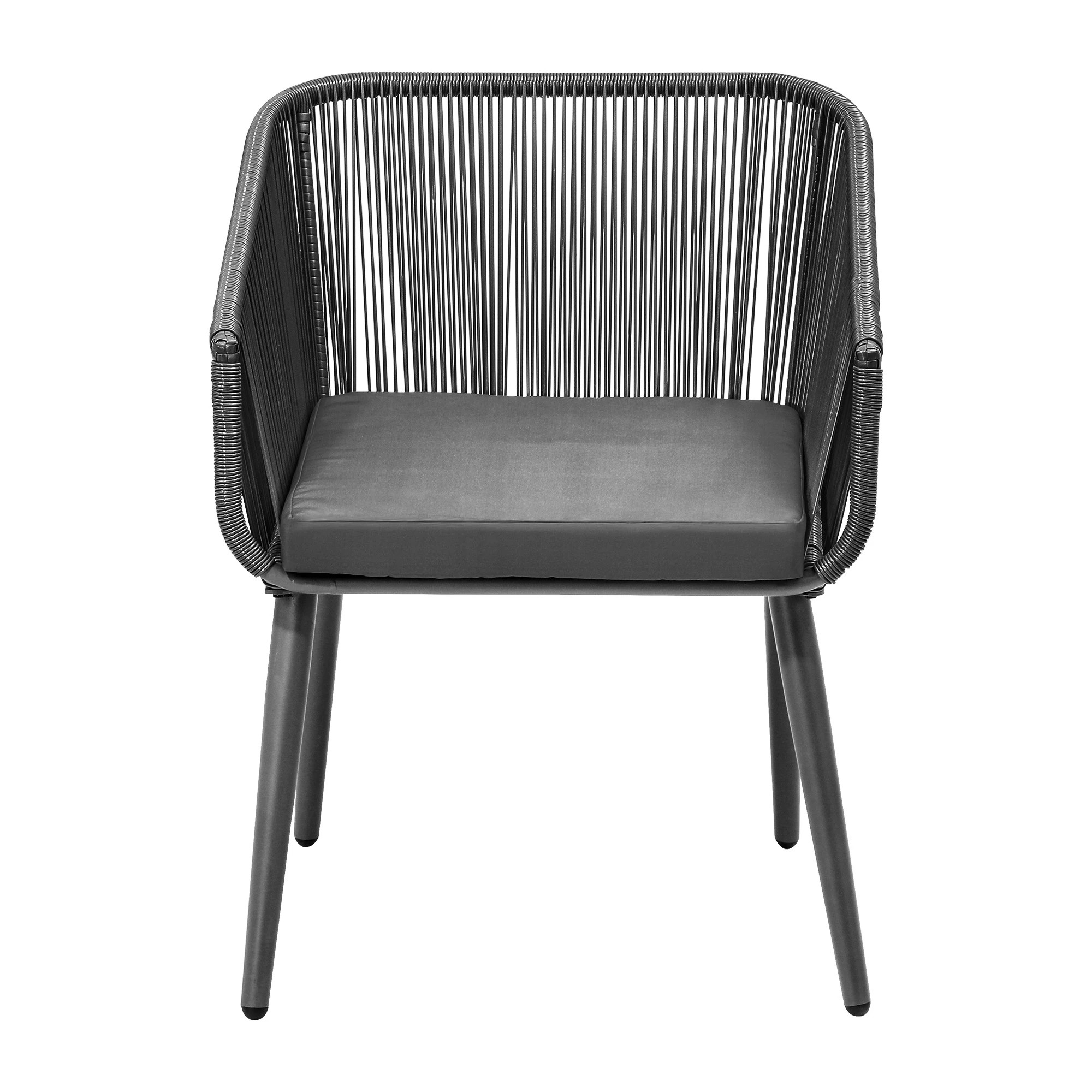 6 Livsip Outdoor Furniture Lounge Setting Chairs Set Of 2 Bistro Patio Garden Set - Grey, 6 of 9