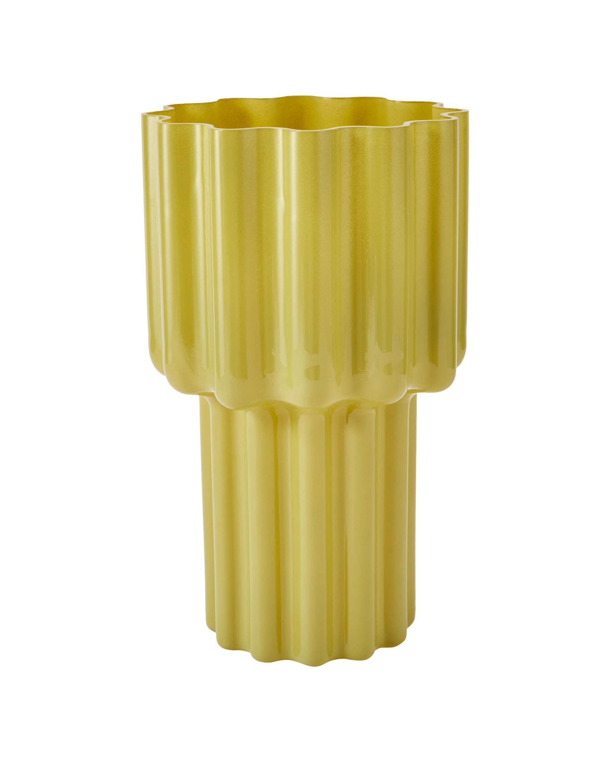 3 Tiered Wave Pistachio Vase, 3 of 5