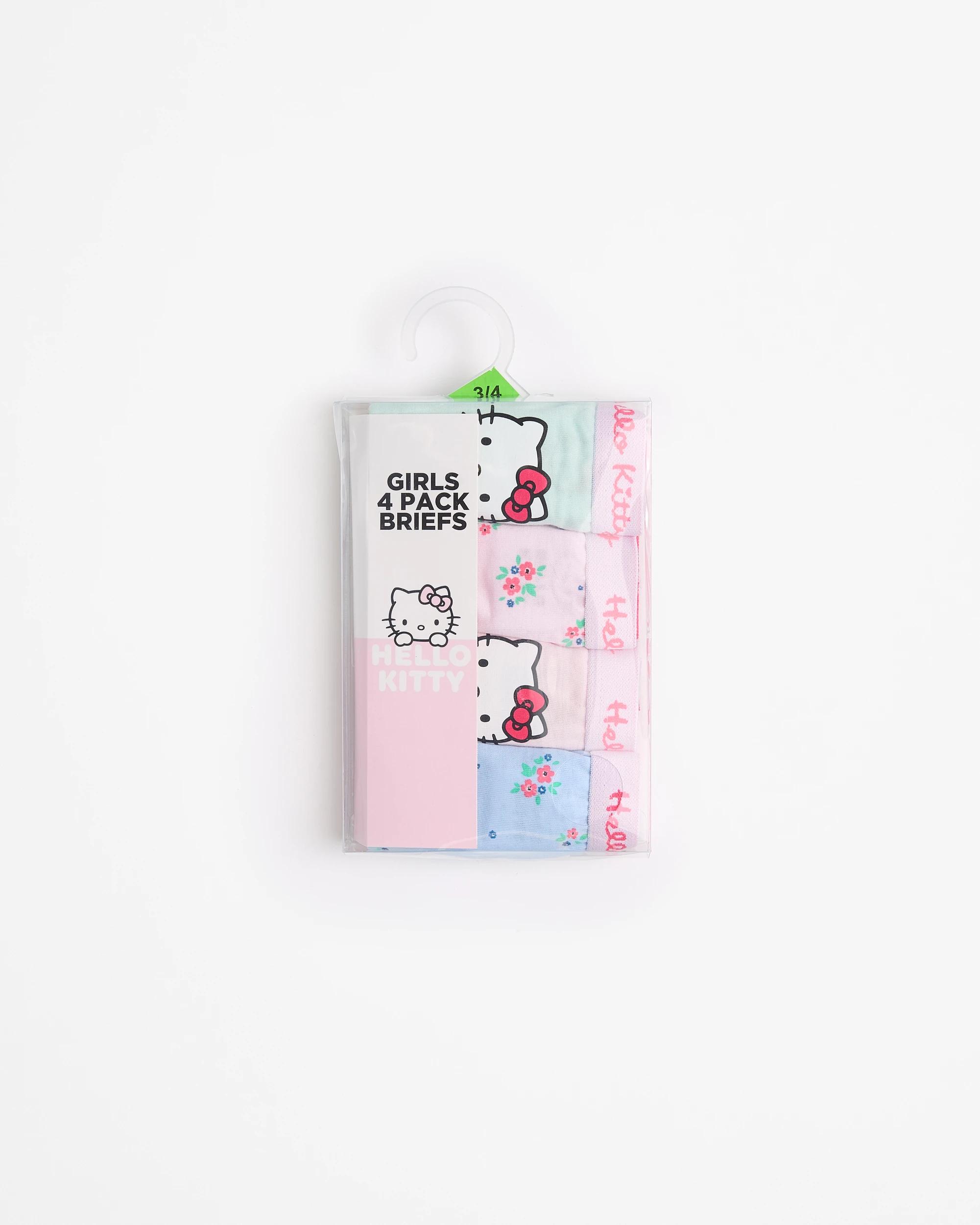 2 Hello Kitty Cotton Girls Briefs 4 Pack MULTI, 2 of 2